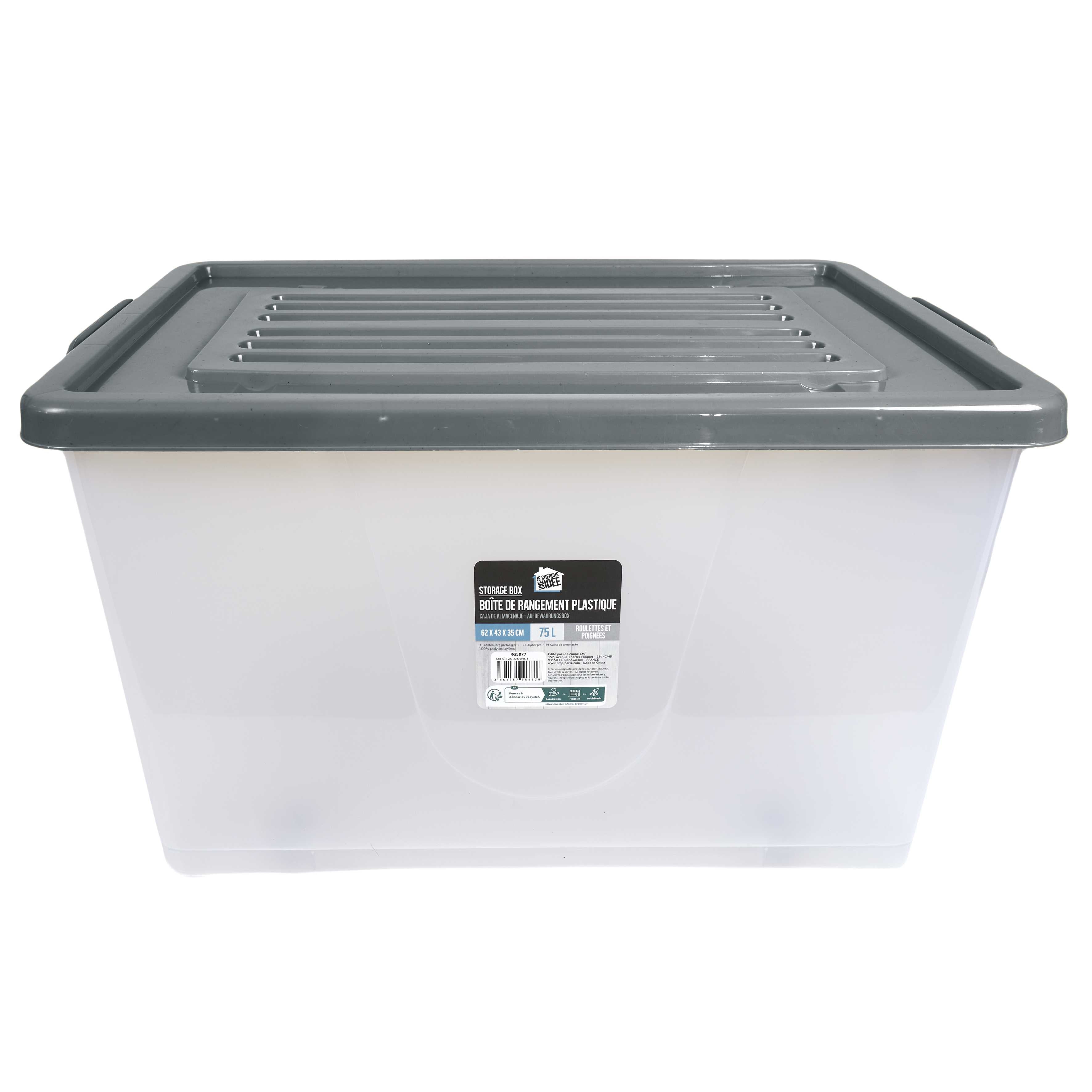 BOITE DE RANGEMENT PLASTIQUE 75L