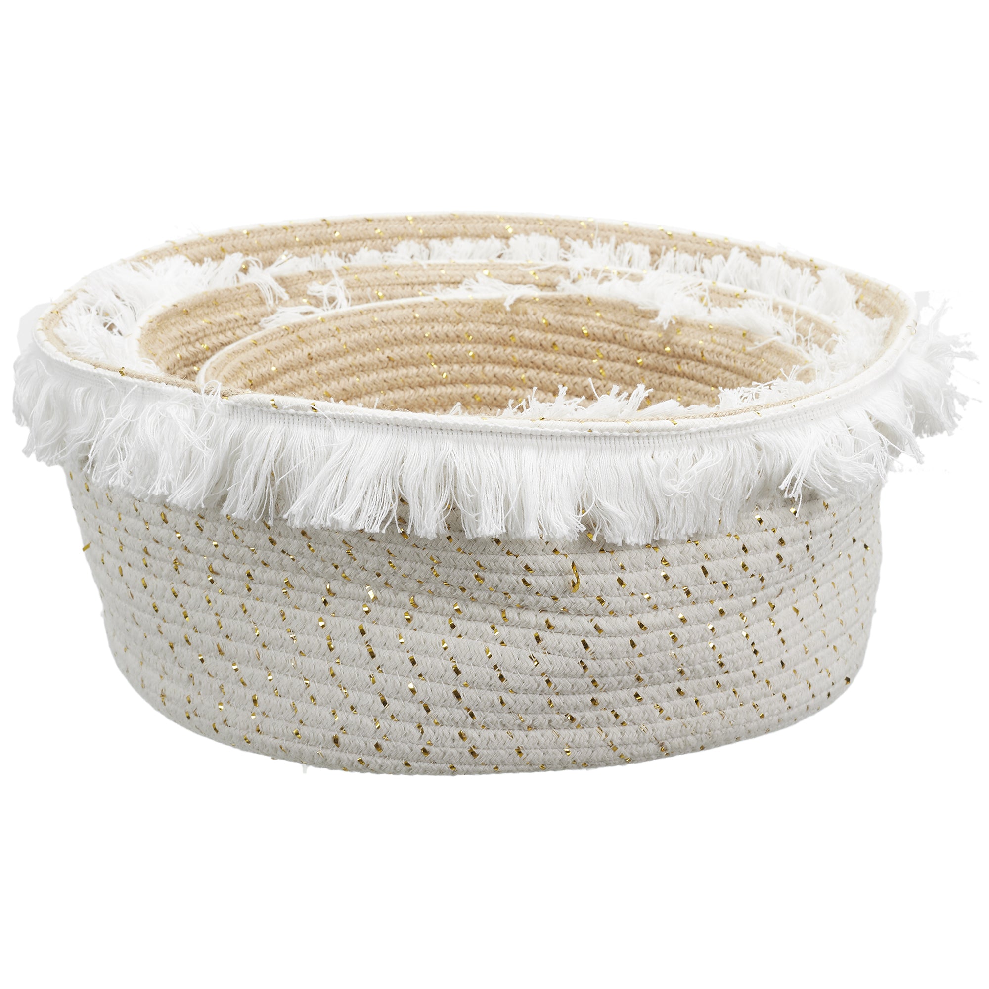 PANIER RANGEMENT A FRANGE ET FIBRE DORE X3