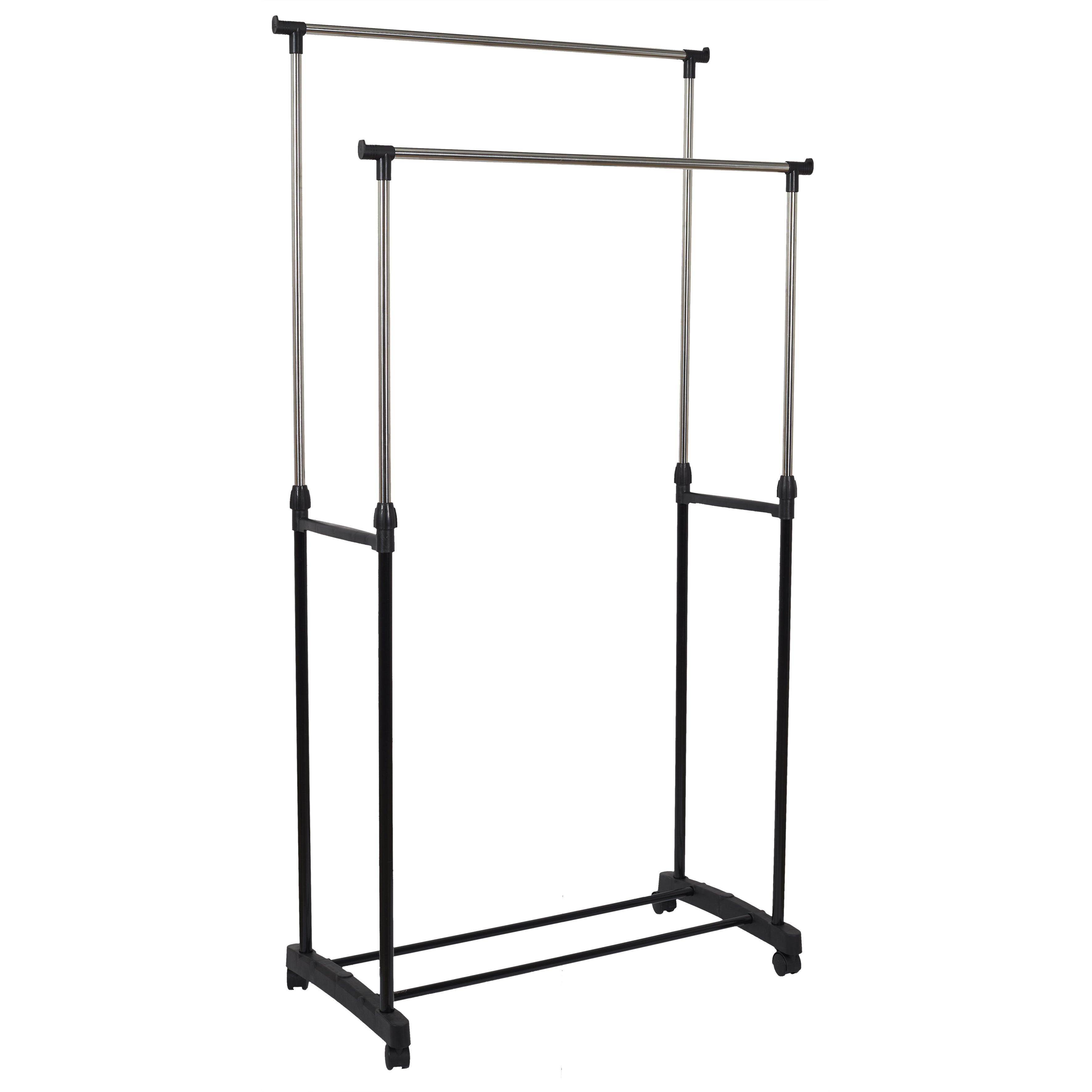 PORTANT METAL ROULETTE DOUBLE 80X43X160CM