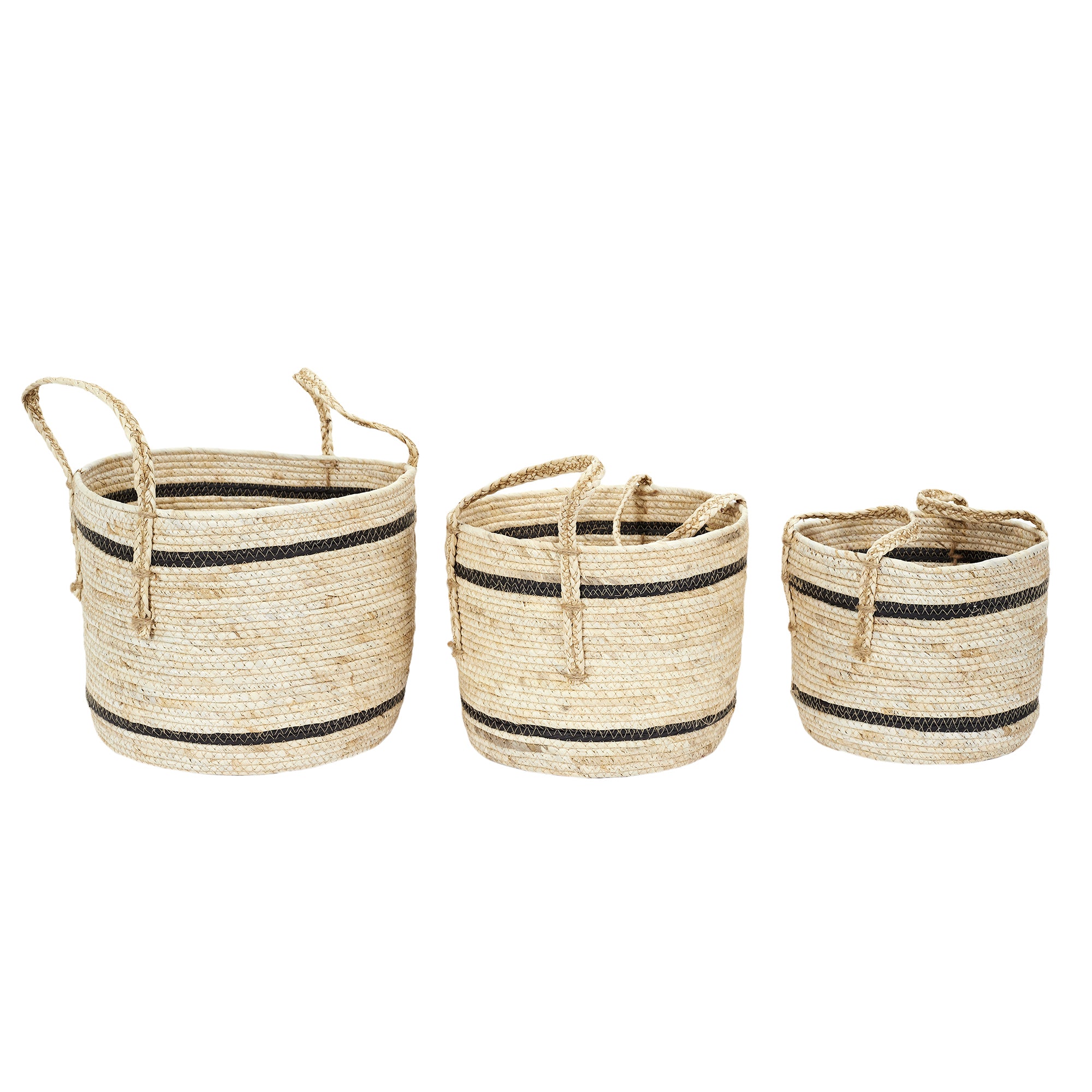 PANIER BICOLORE FIBRE DE MAIS X3