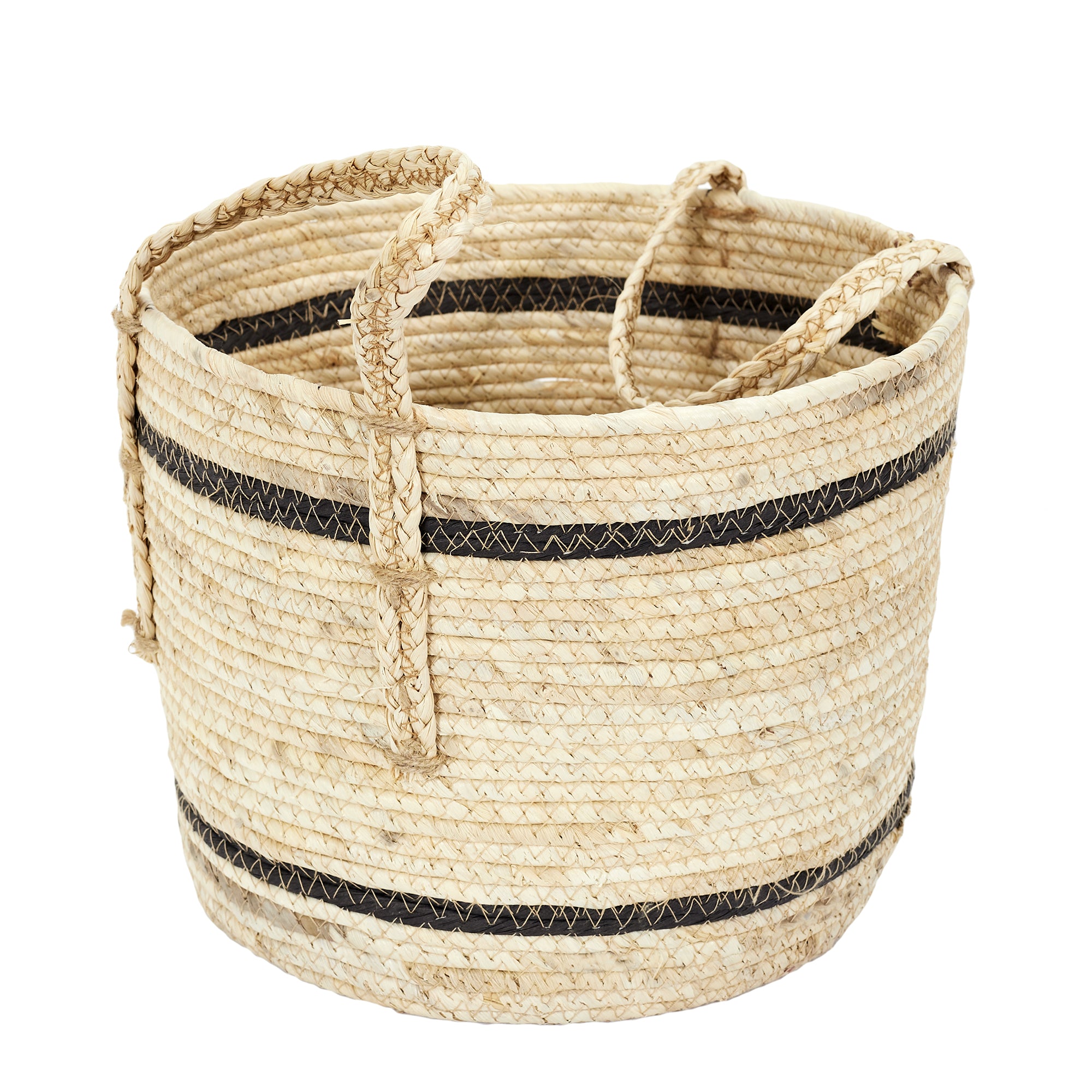 PANIER BICOLORE FIBRE DE MAIS X3