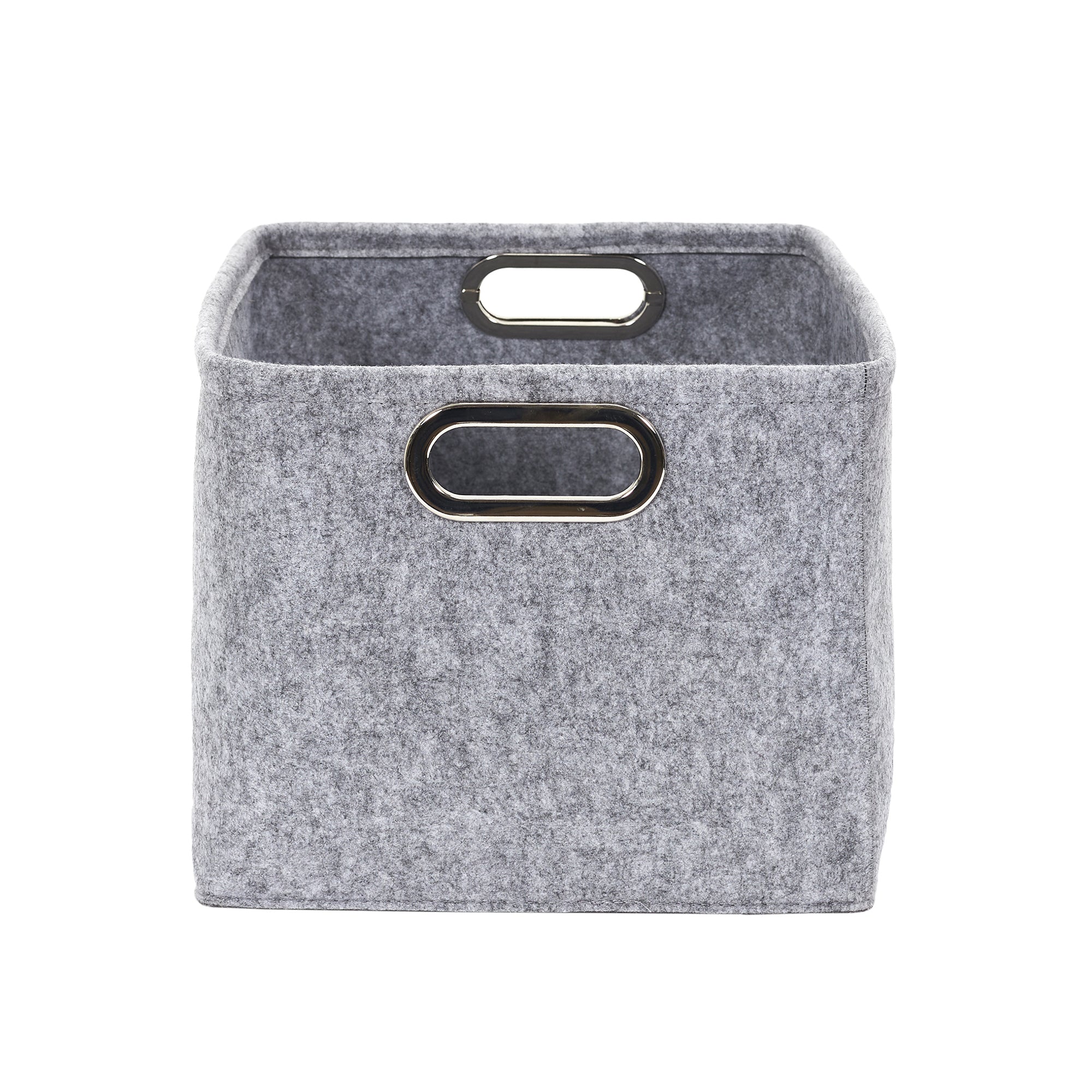 PANIER DE RANGEMENT CARRE ANSES METAL X2