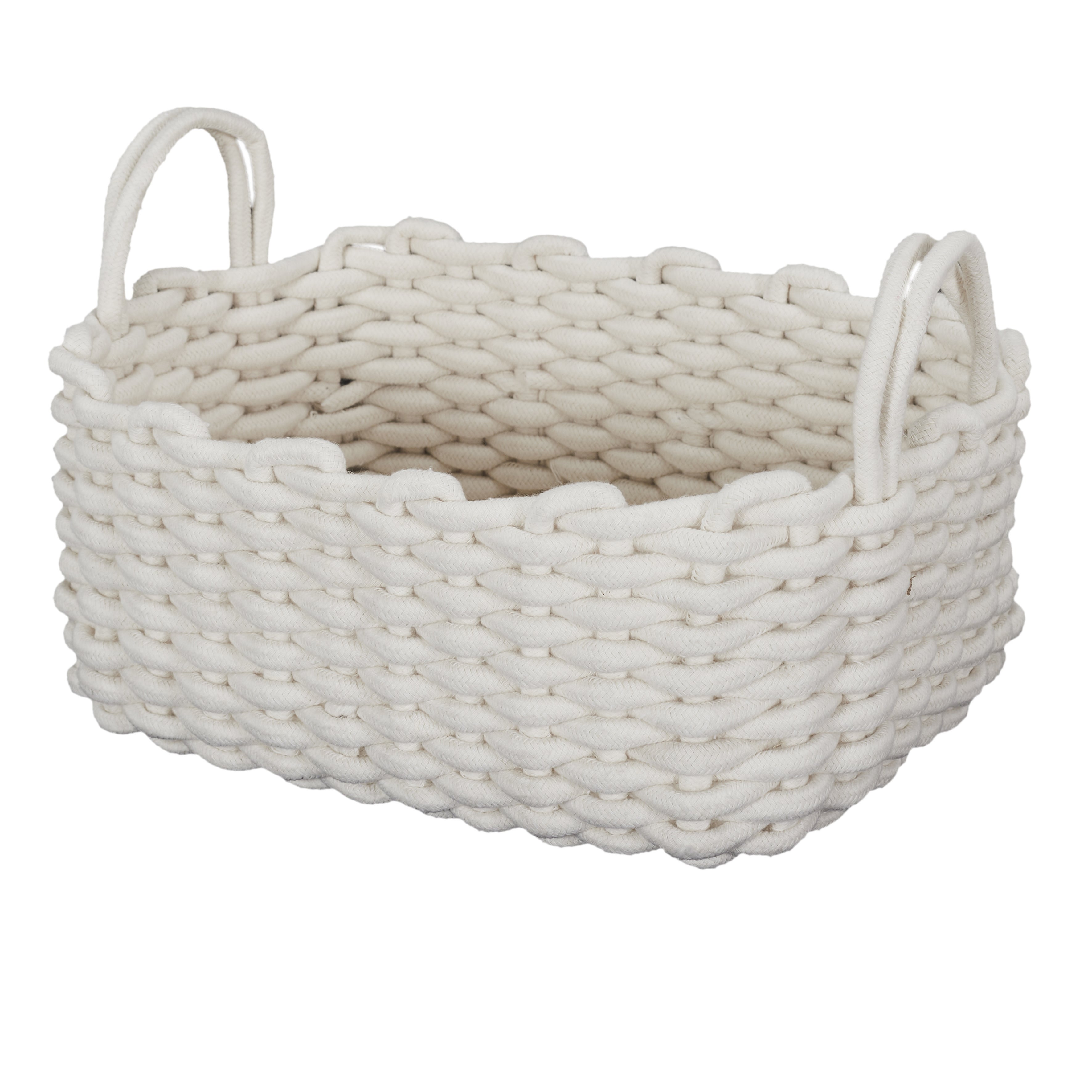 PANIER TRICOT BLANC X3