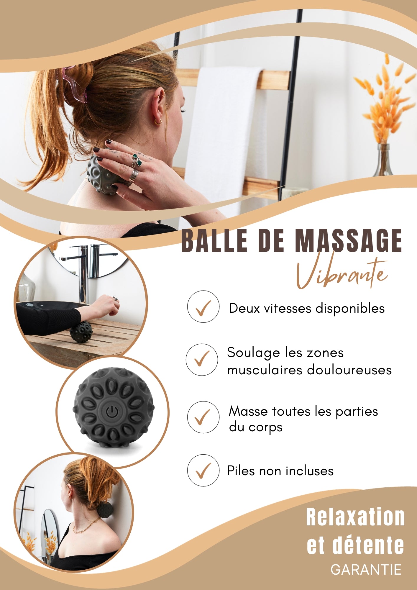 BALLE DE MASSAGE VIBRANTE