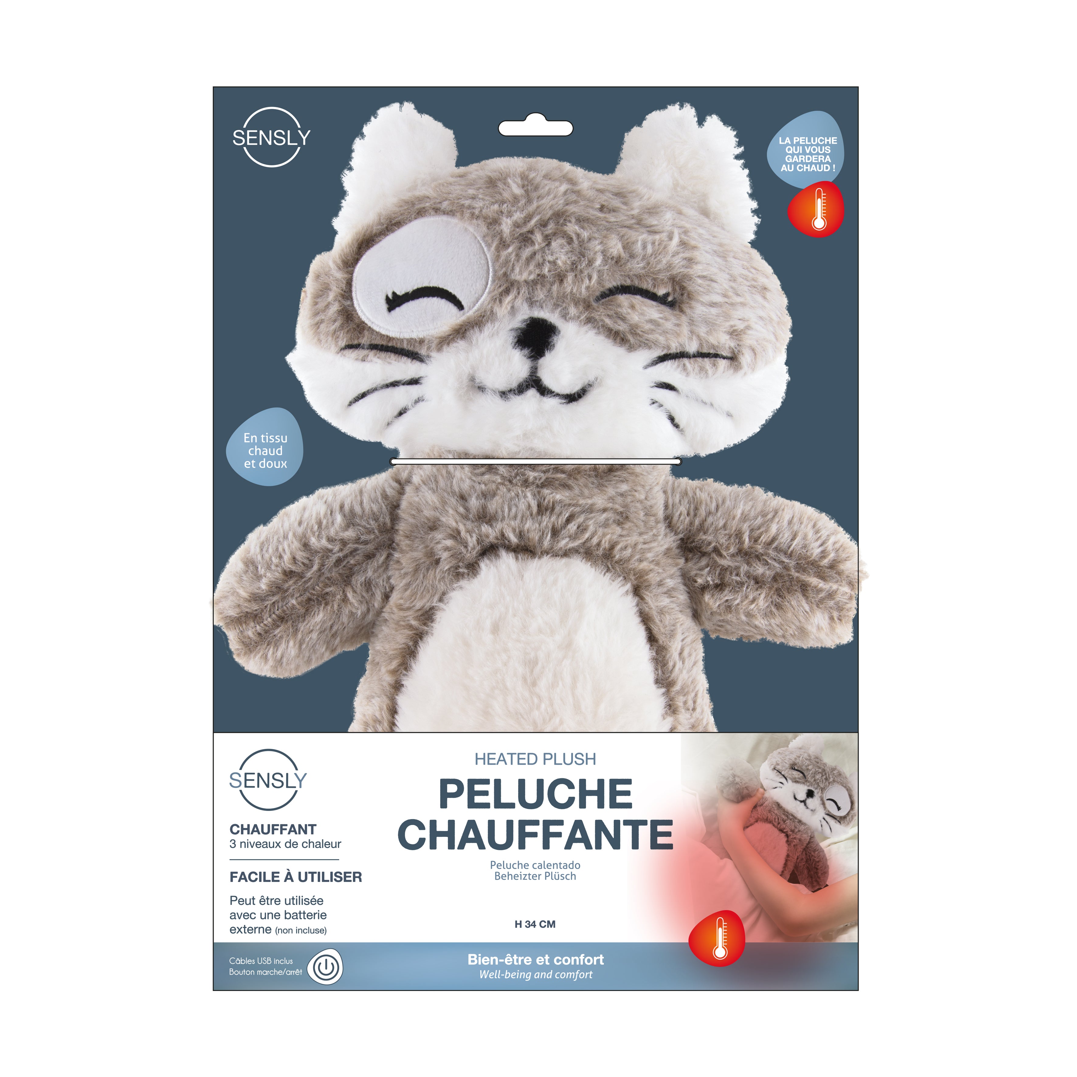 PELUCHE CHAUFFANTE FLUFFY USB