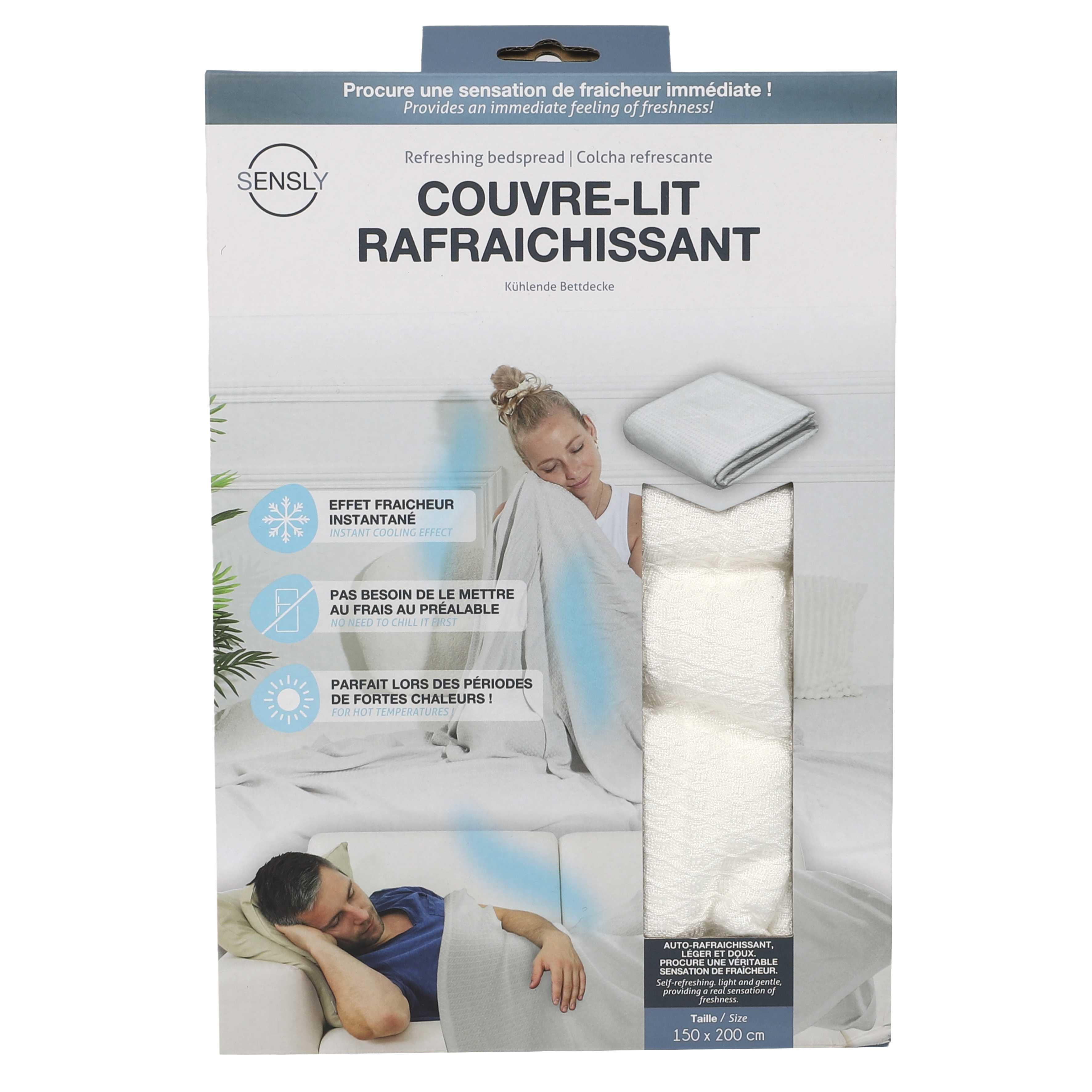 COUVRE LIT BAMBOU RAFRAICHISSANT 150X200CM