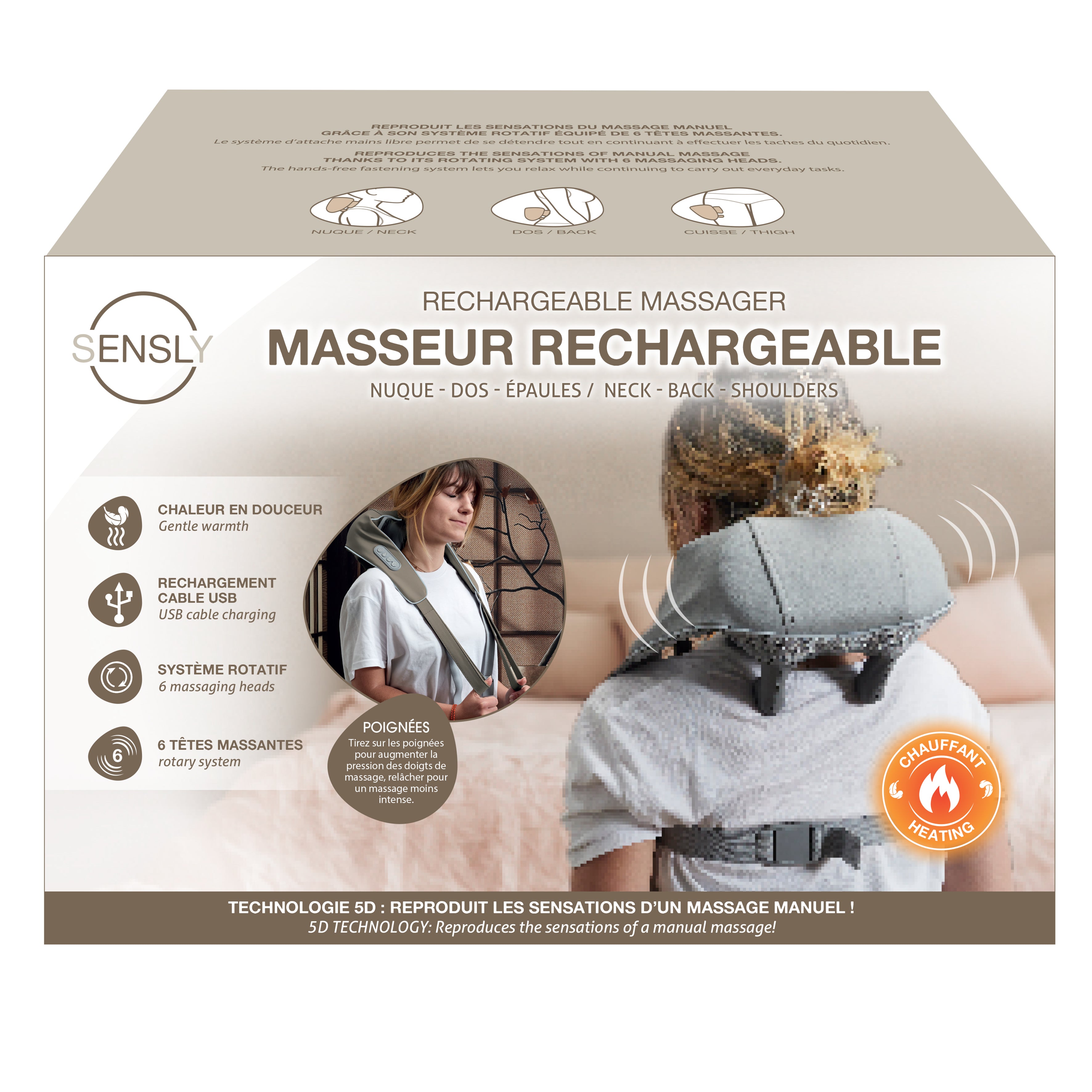 MASSEUR DE NUQUE RECHARGEABLE USB