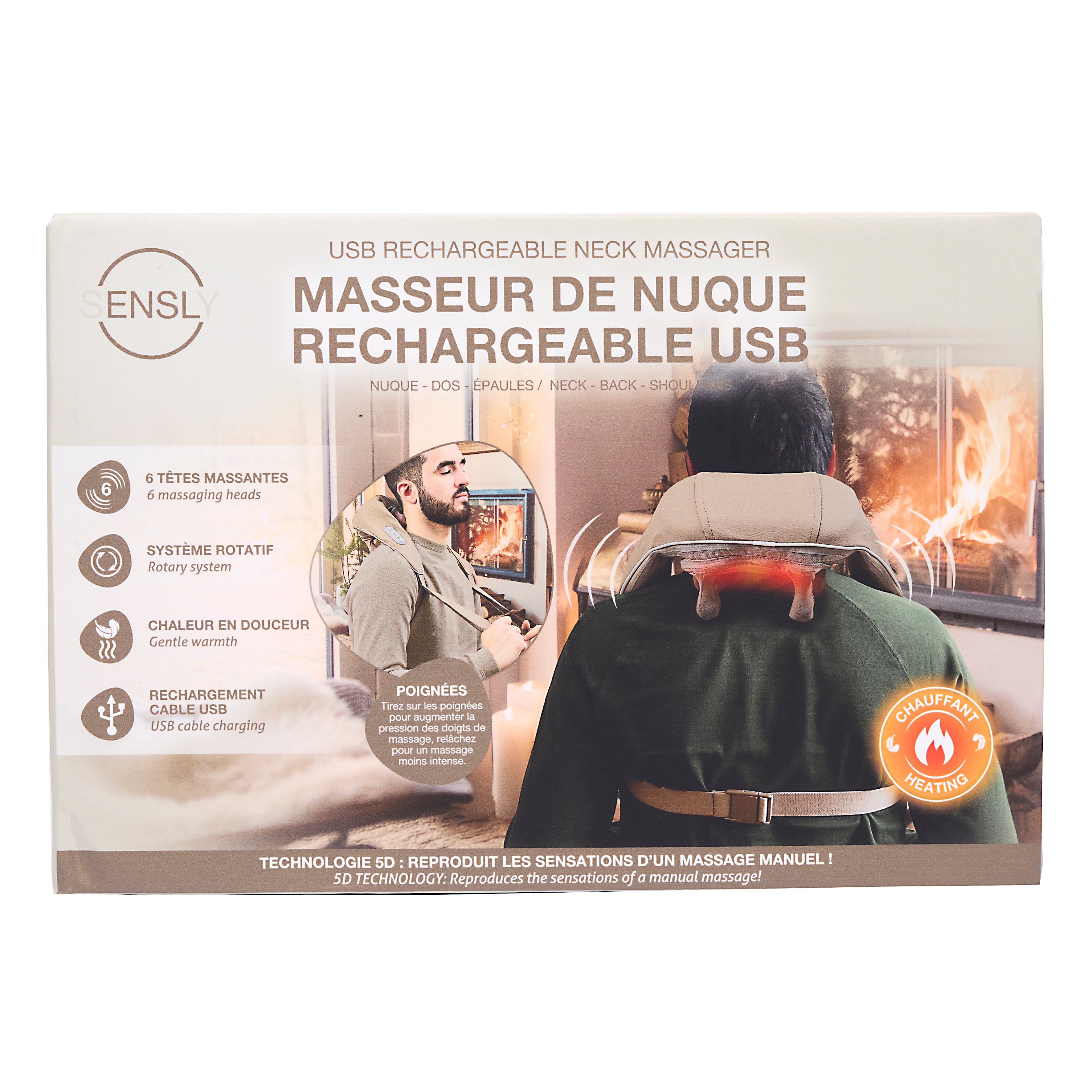 MASSEUR DE NUQUE RECHARGEABLE USB