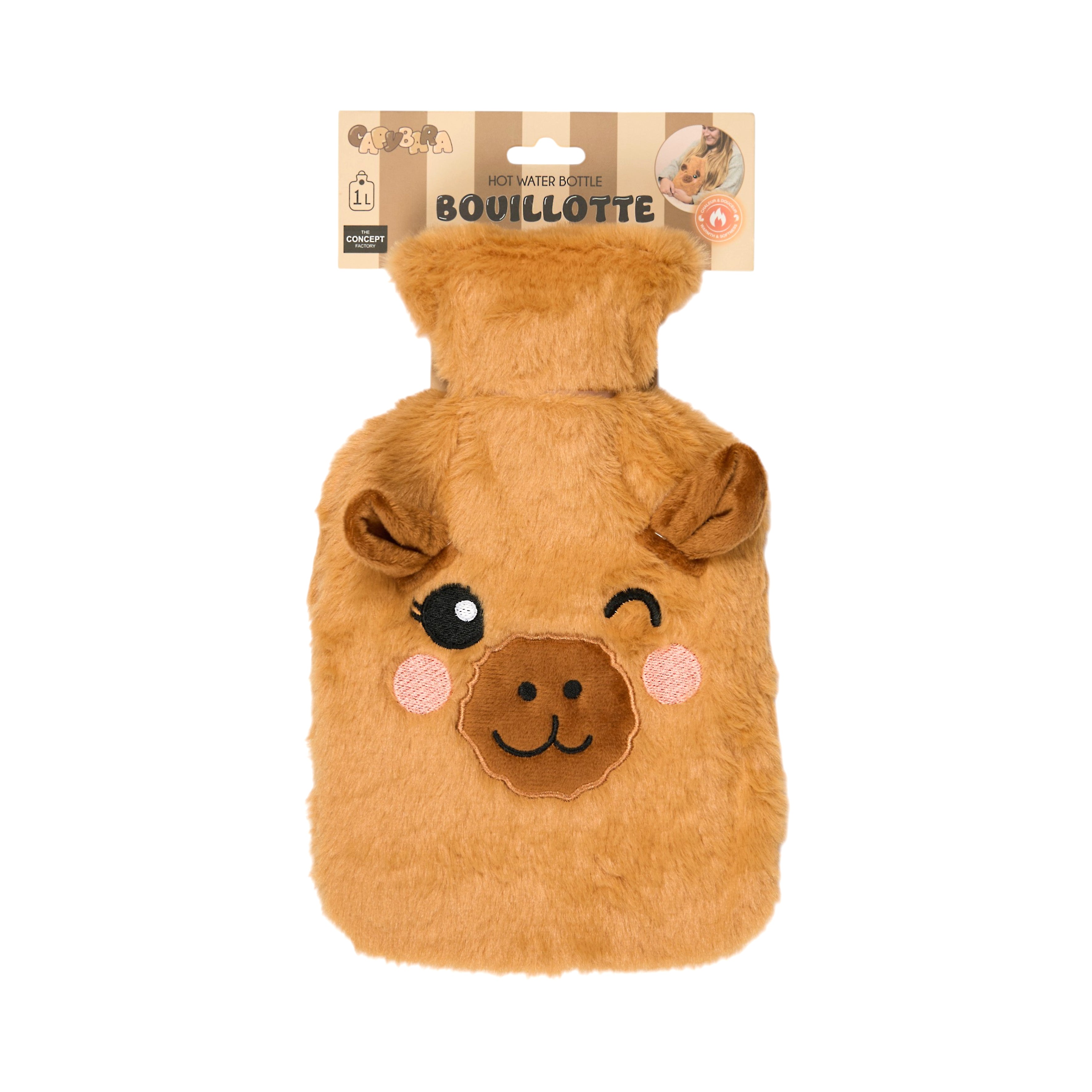 BOUILLOTTE 1L IMITATION FOURRURE CAPYBARA