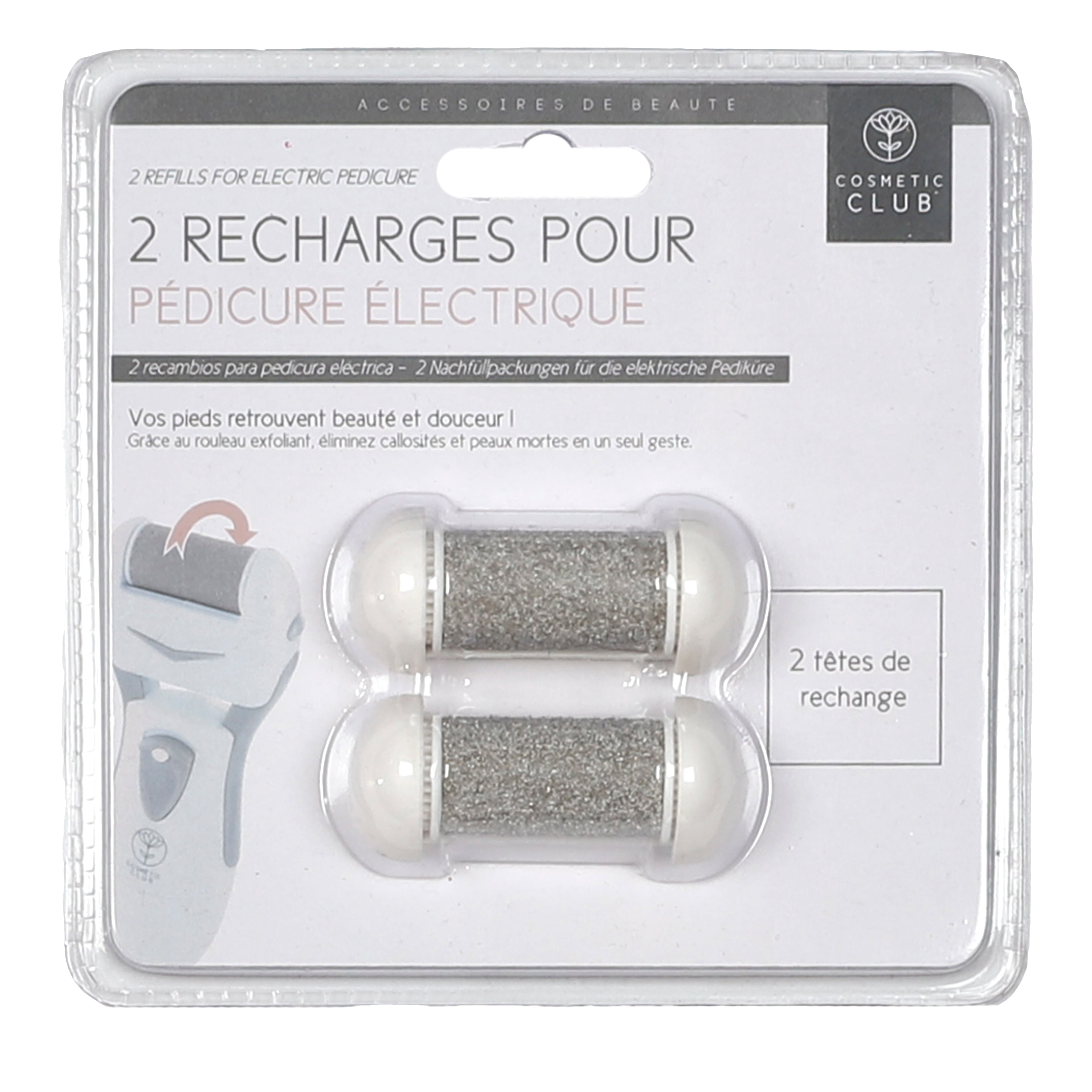 LOT DE 2 RECHARGES PEDICURE ELECTRIQUE