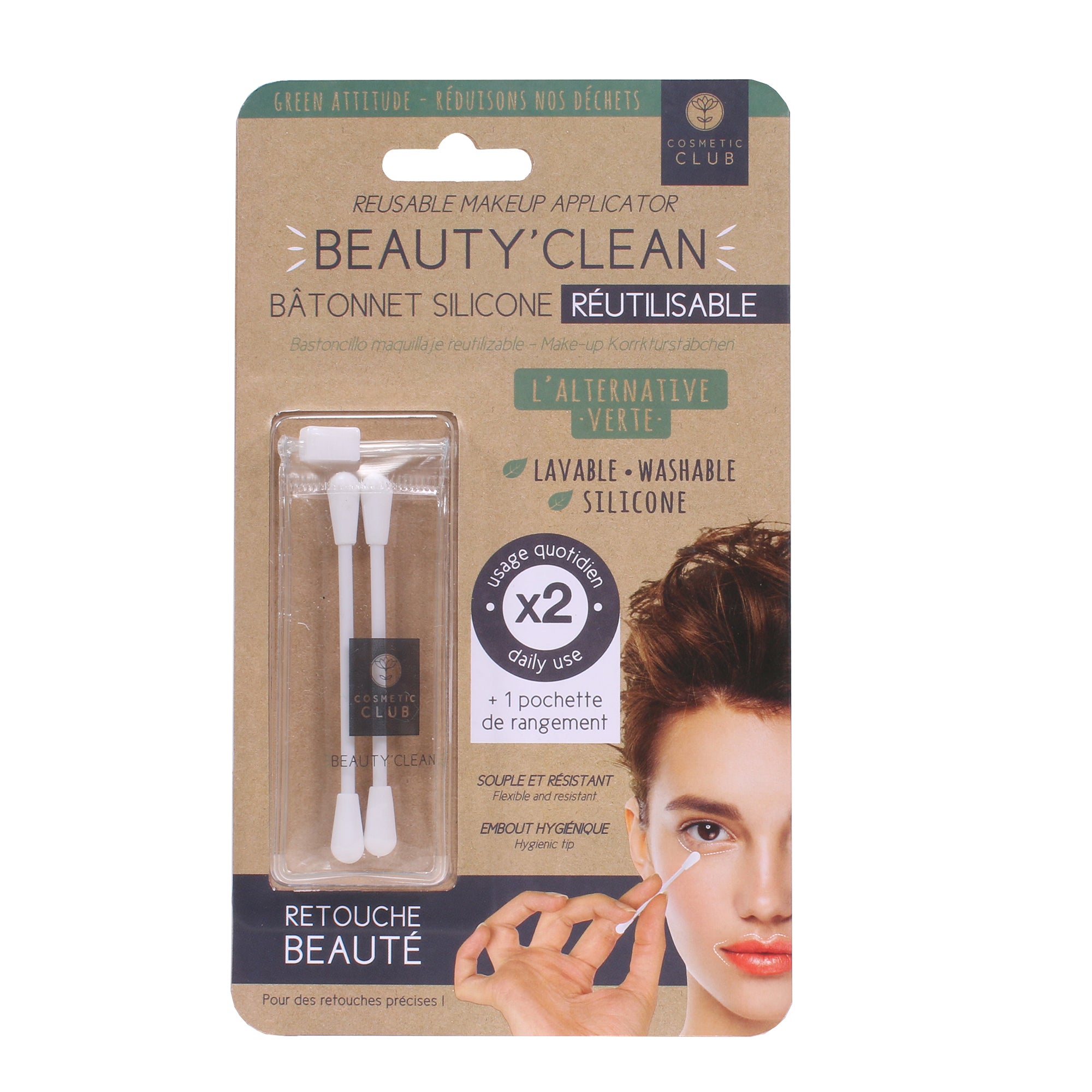 COTON TIGE REUTILISABLE X2 MAQUILLAGE