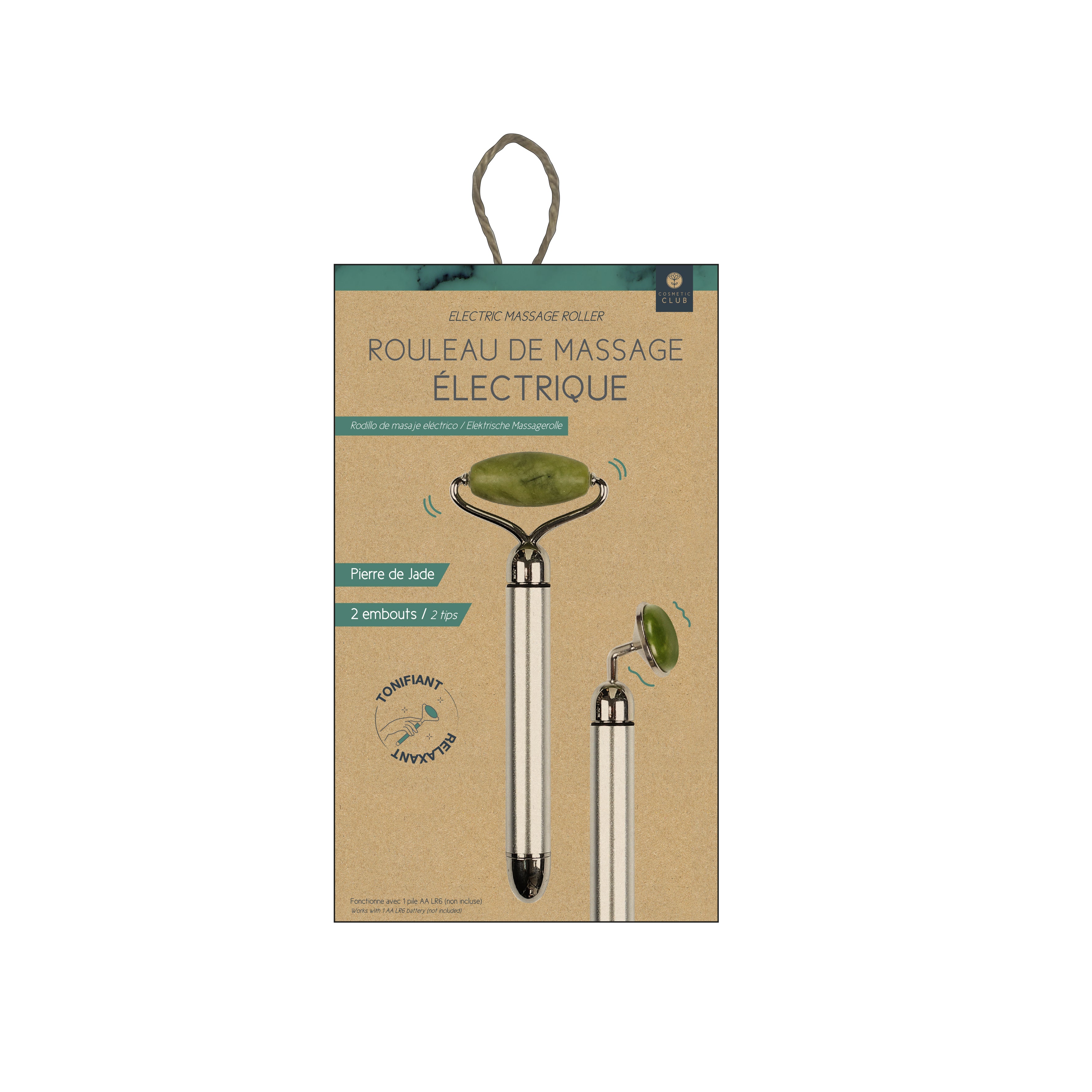 ROULEAU DE MASSAGE JADE ELECTRIQUE VERT