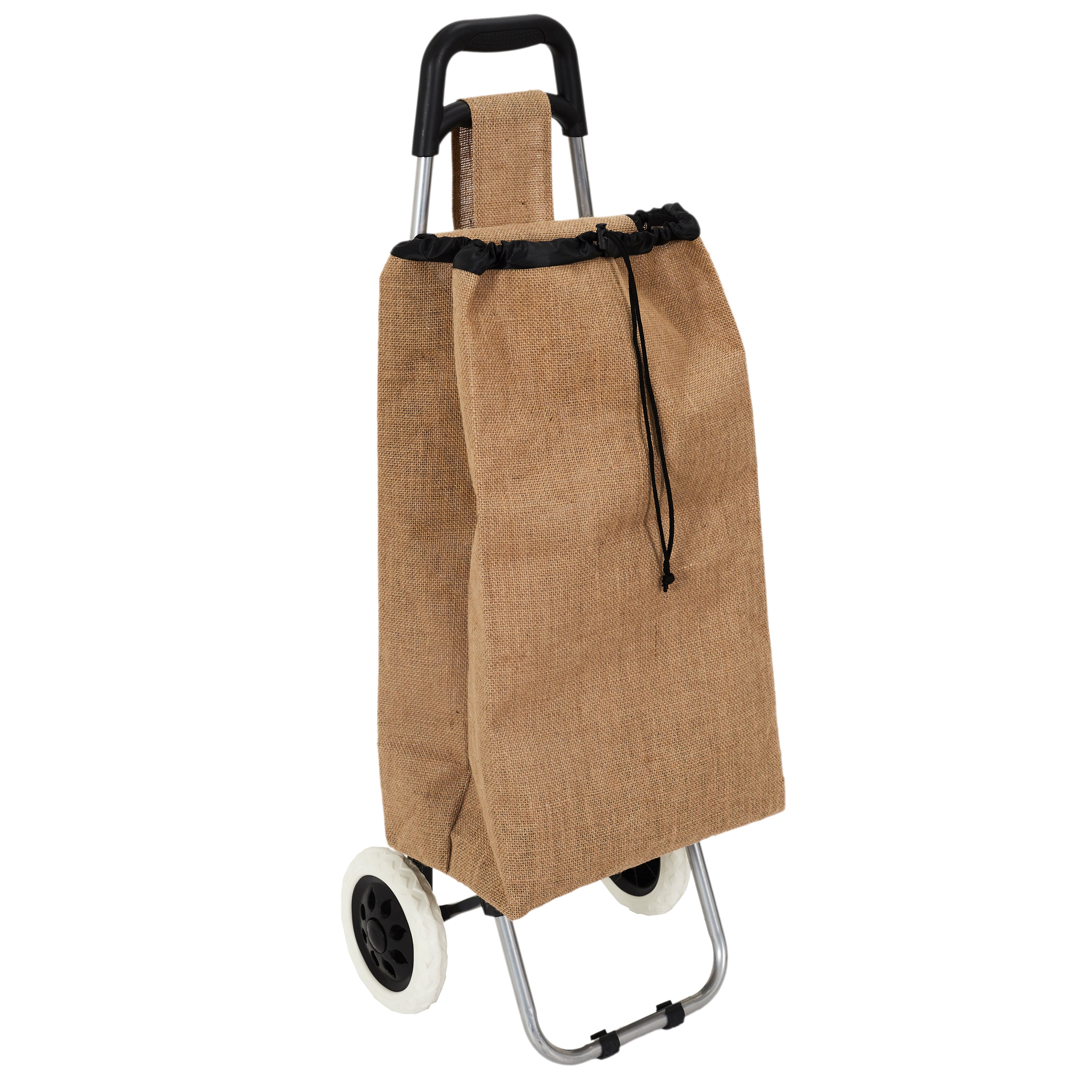 CHARIOT SHOPPING 2 ROUES EN JUTE