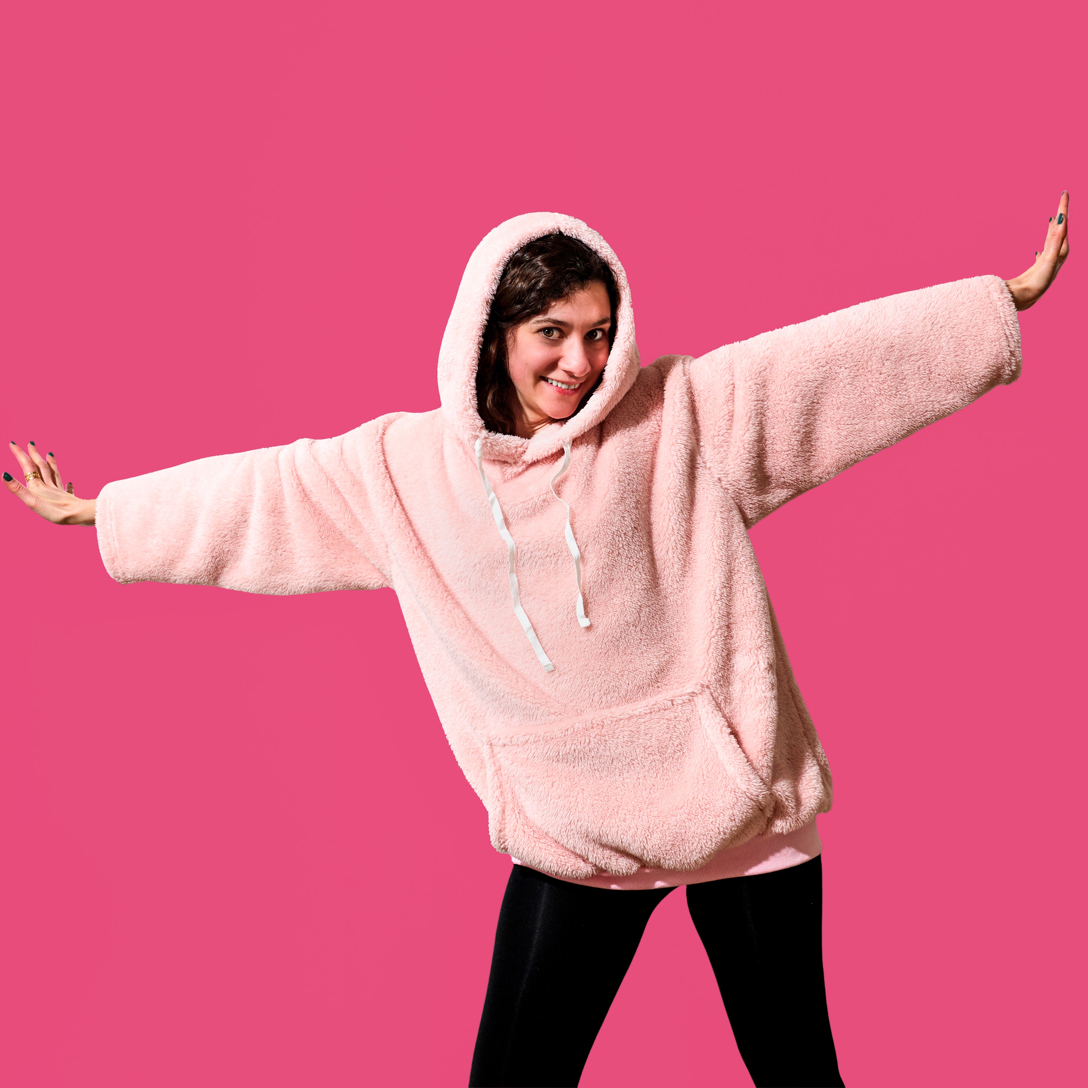 SWEAT A CAPUCHE HOODIE FLEMME DE OUF ROSE