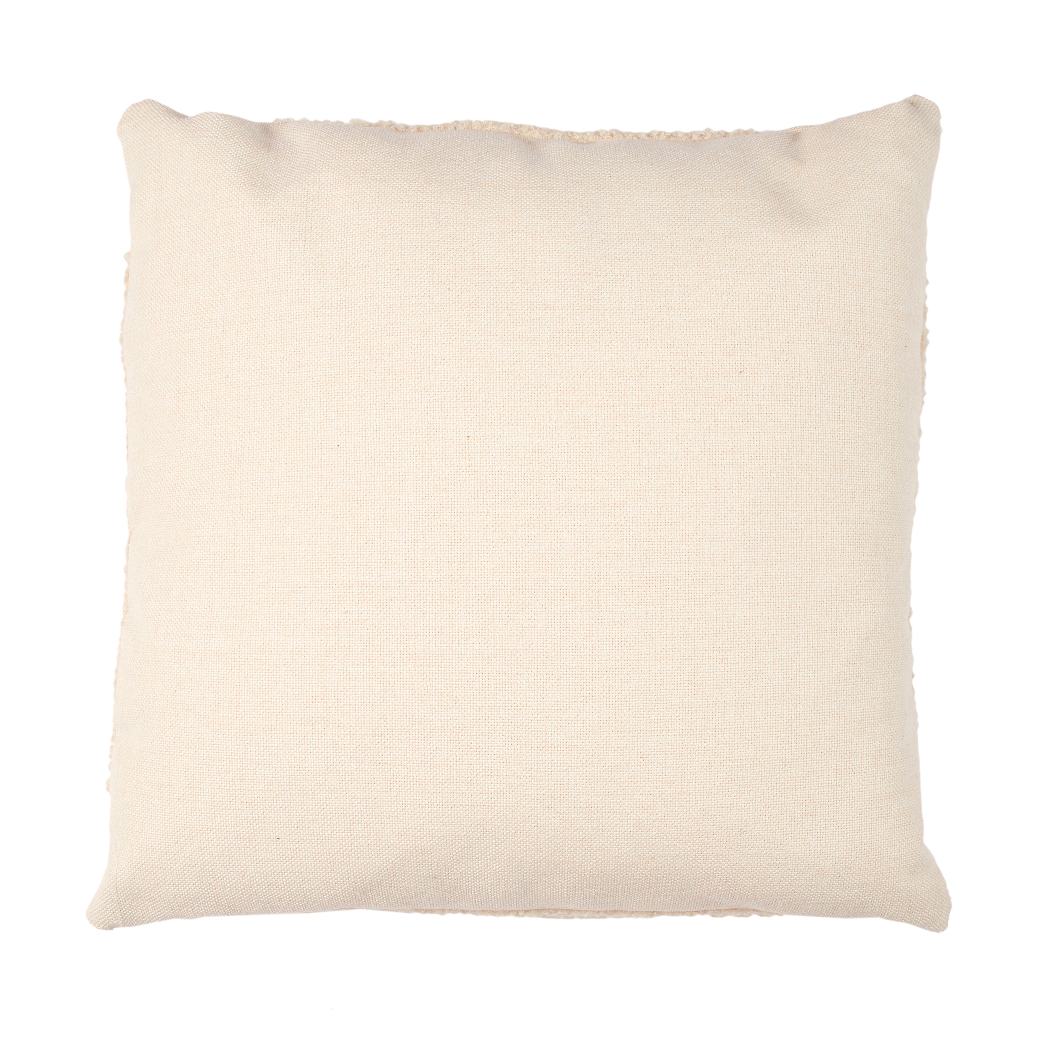 COUSSIN BEIGE ET BLANC BOUCLETTE 40X40CM