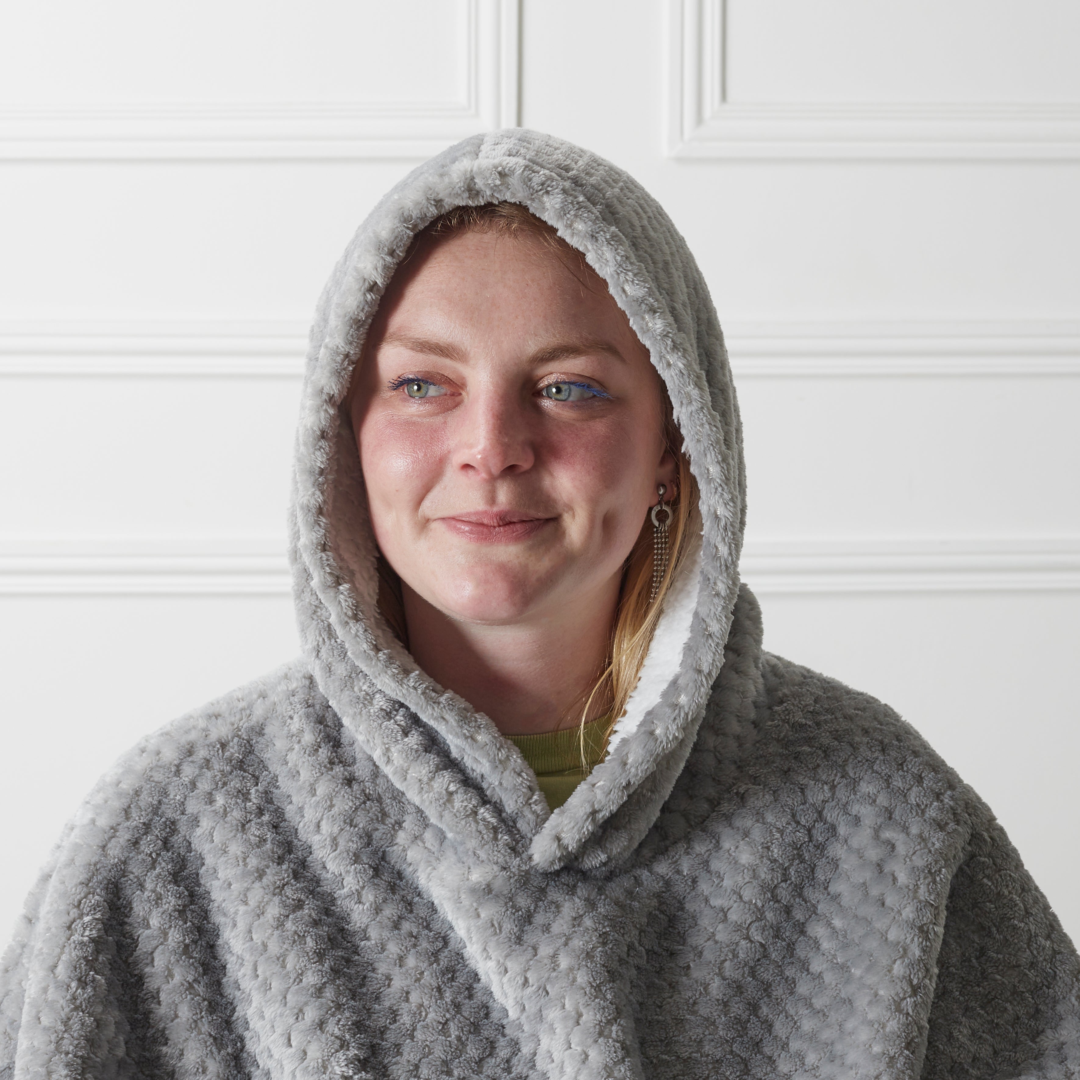 SWEAT PLAID EFFET NID D ABEILLE INT SHERPA