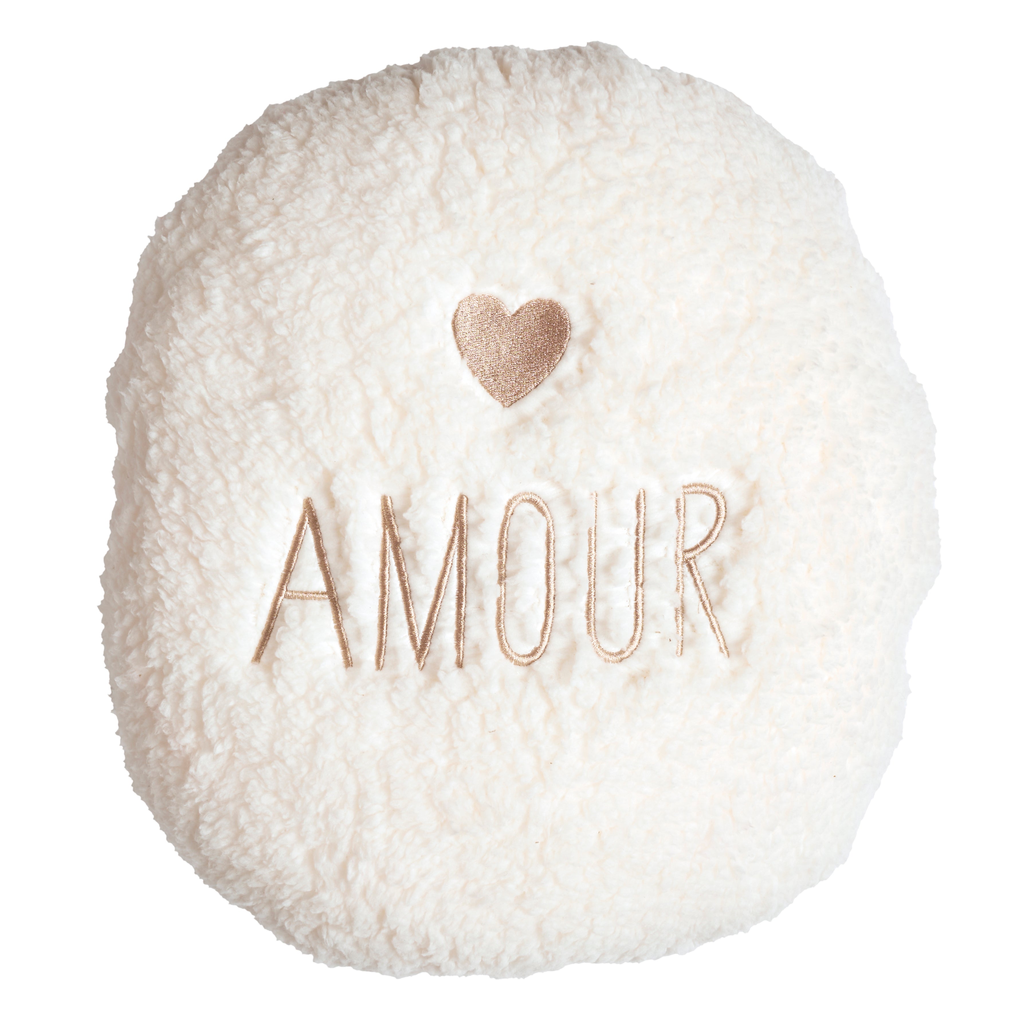 COUSSIN ET PLAID SHERPA CREME 120X150CM