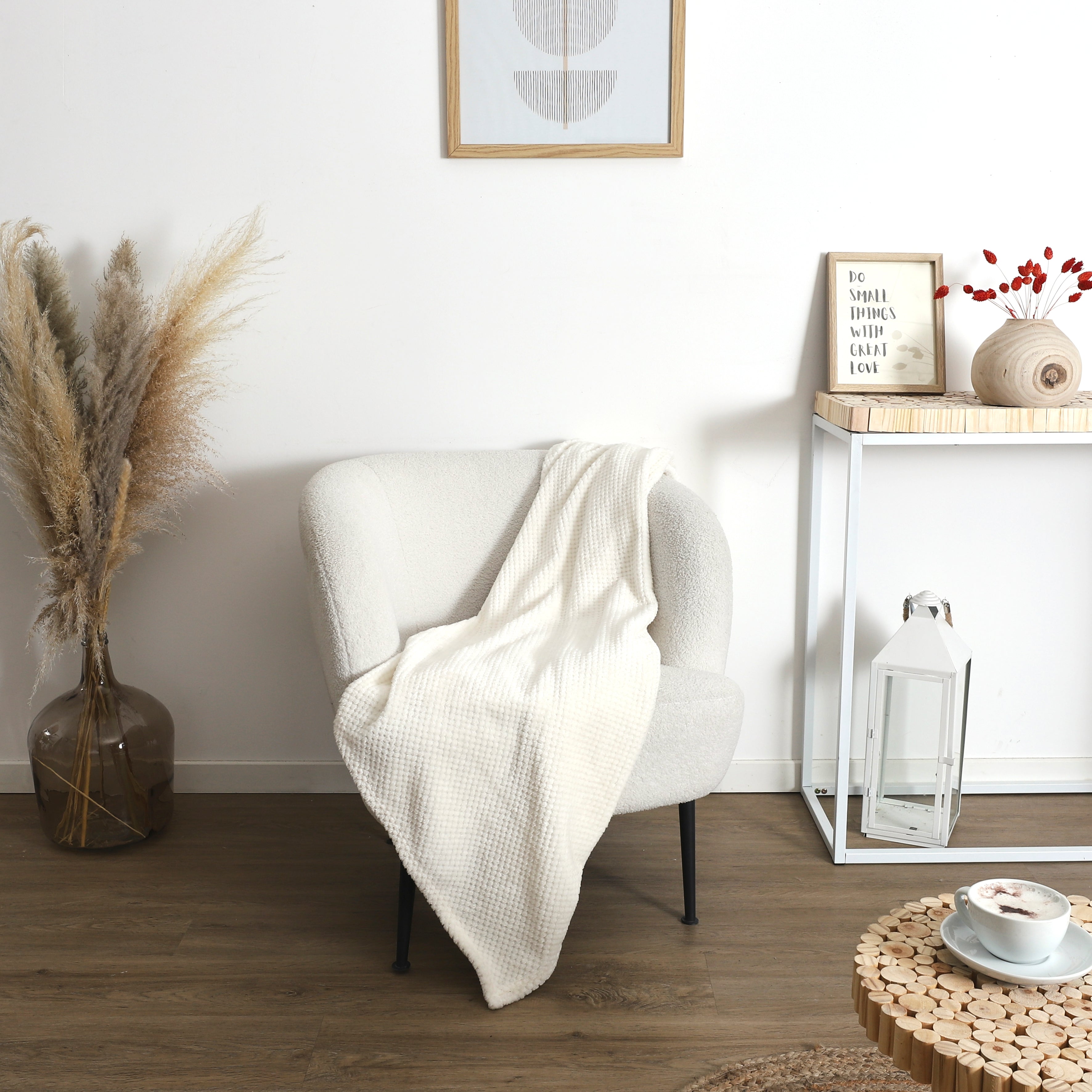 PLAID NID D ABEILLE CREME 120X150CM
