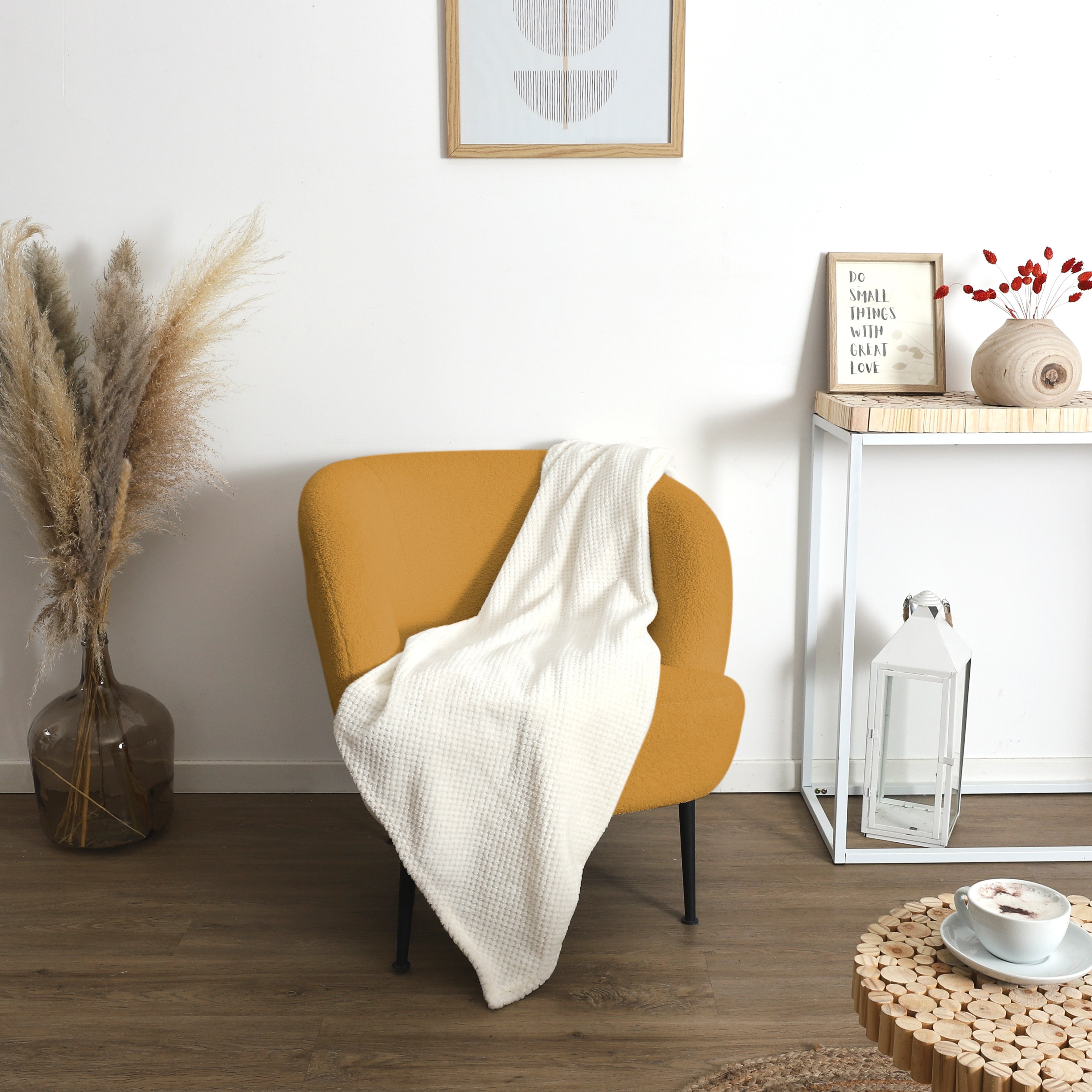 PLAID NID D ABEILLE CREME 120X150CM
