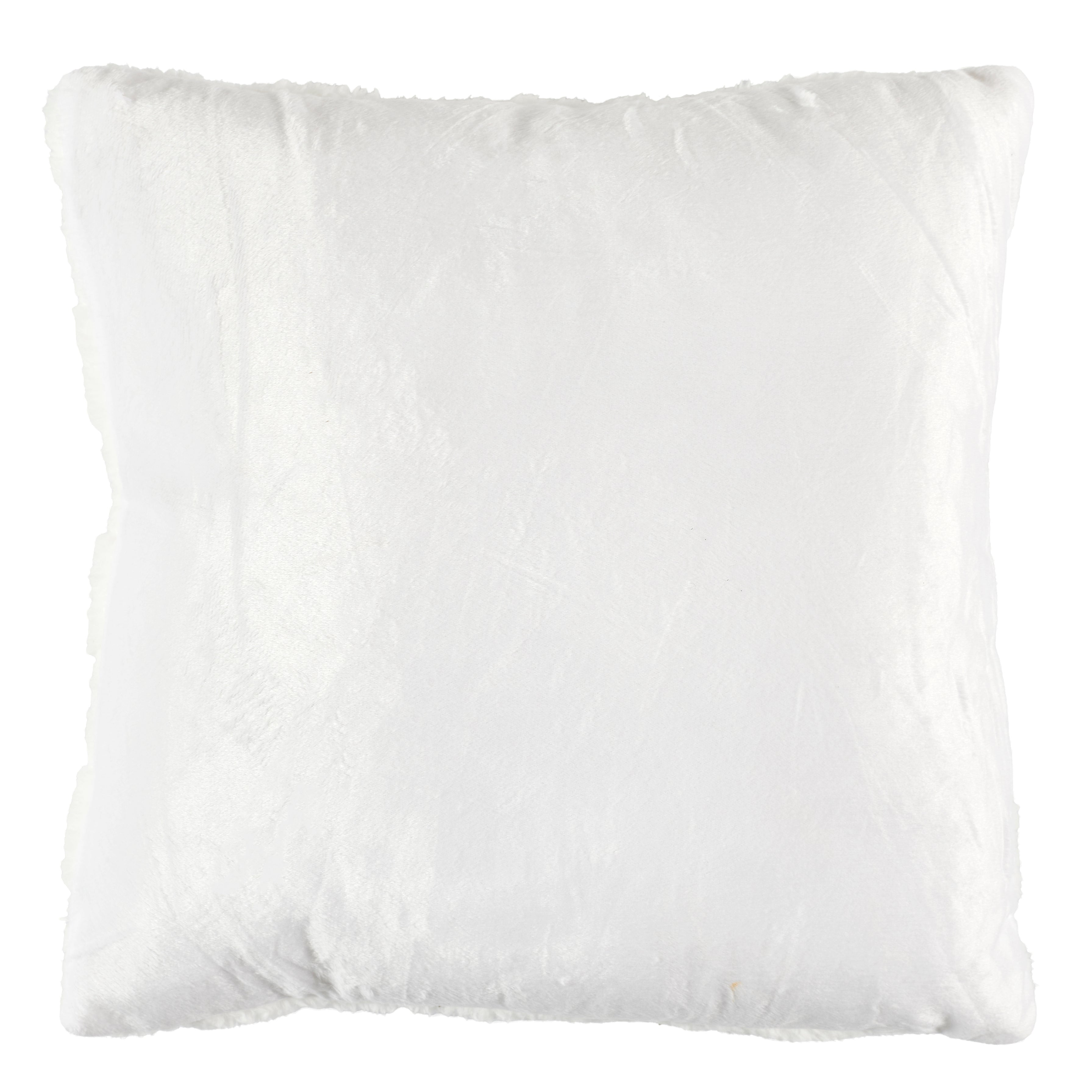 COUSSIN FLANELLE DAMIER BLANC ET BEIGE 40X40CM