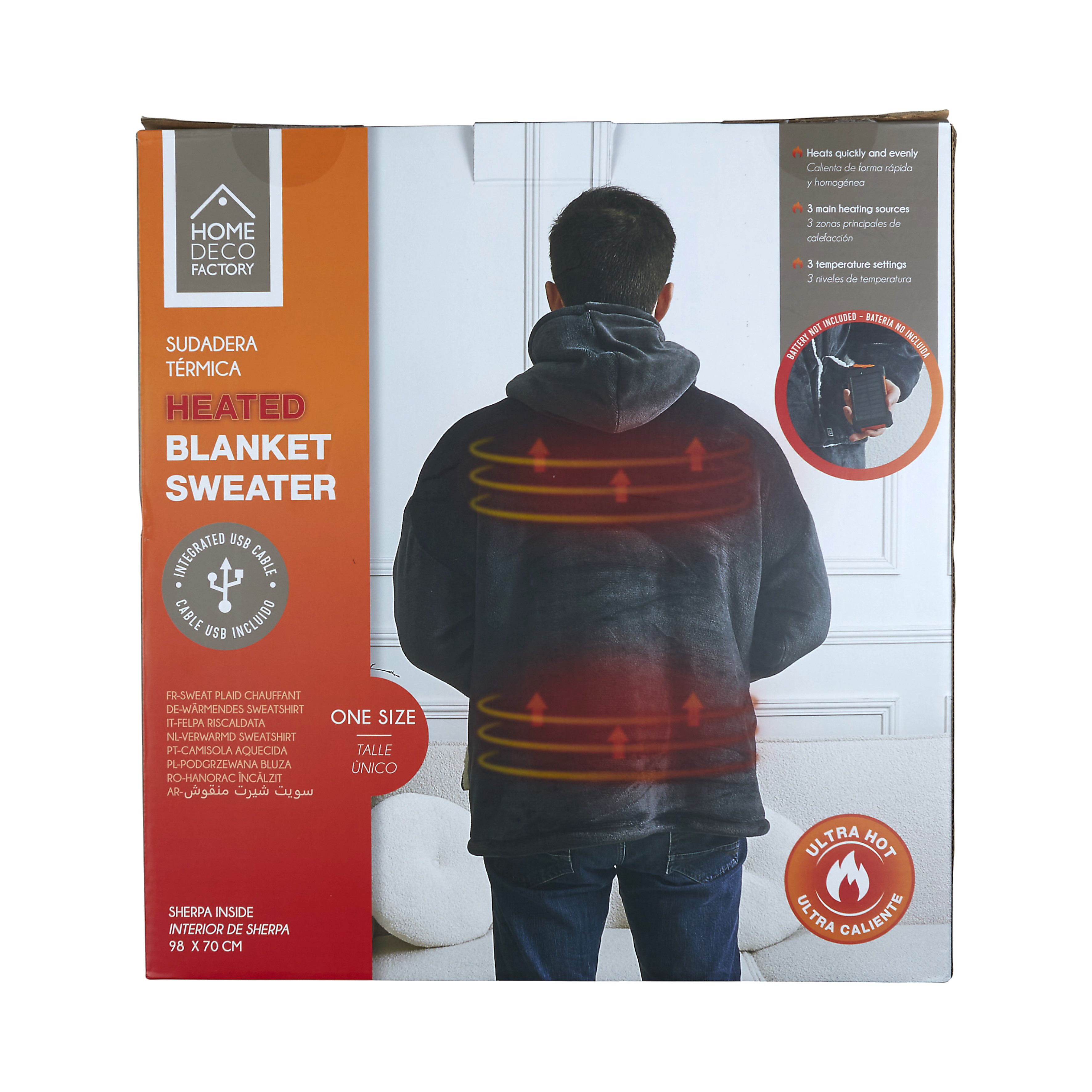 SWEAT PLAID CHAUFFANT GRIS