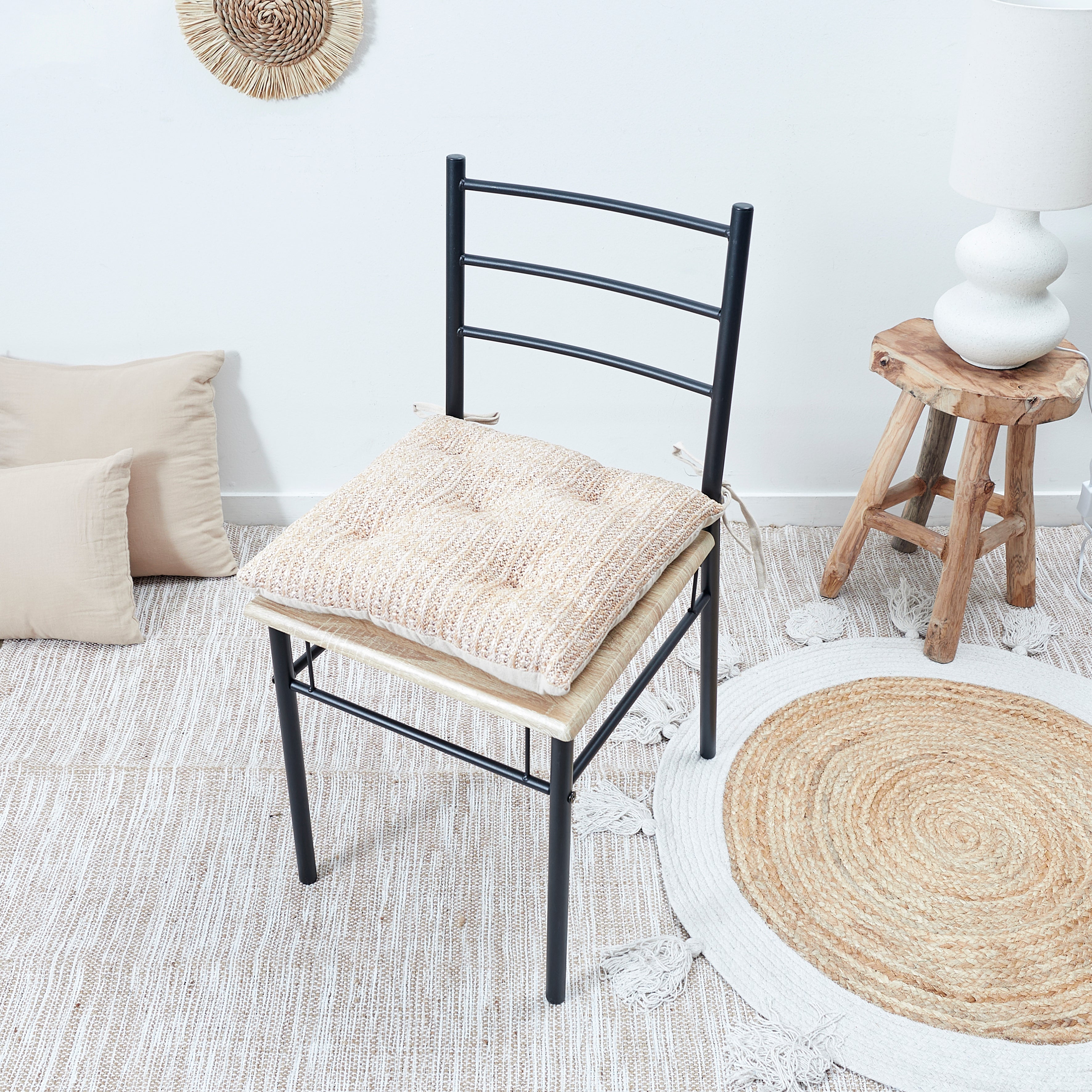 GALETTE DE CHAISE REVERSIBLE 40X40CM