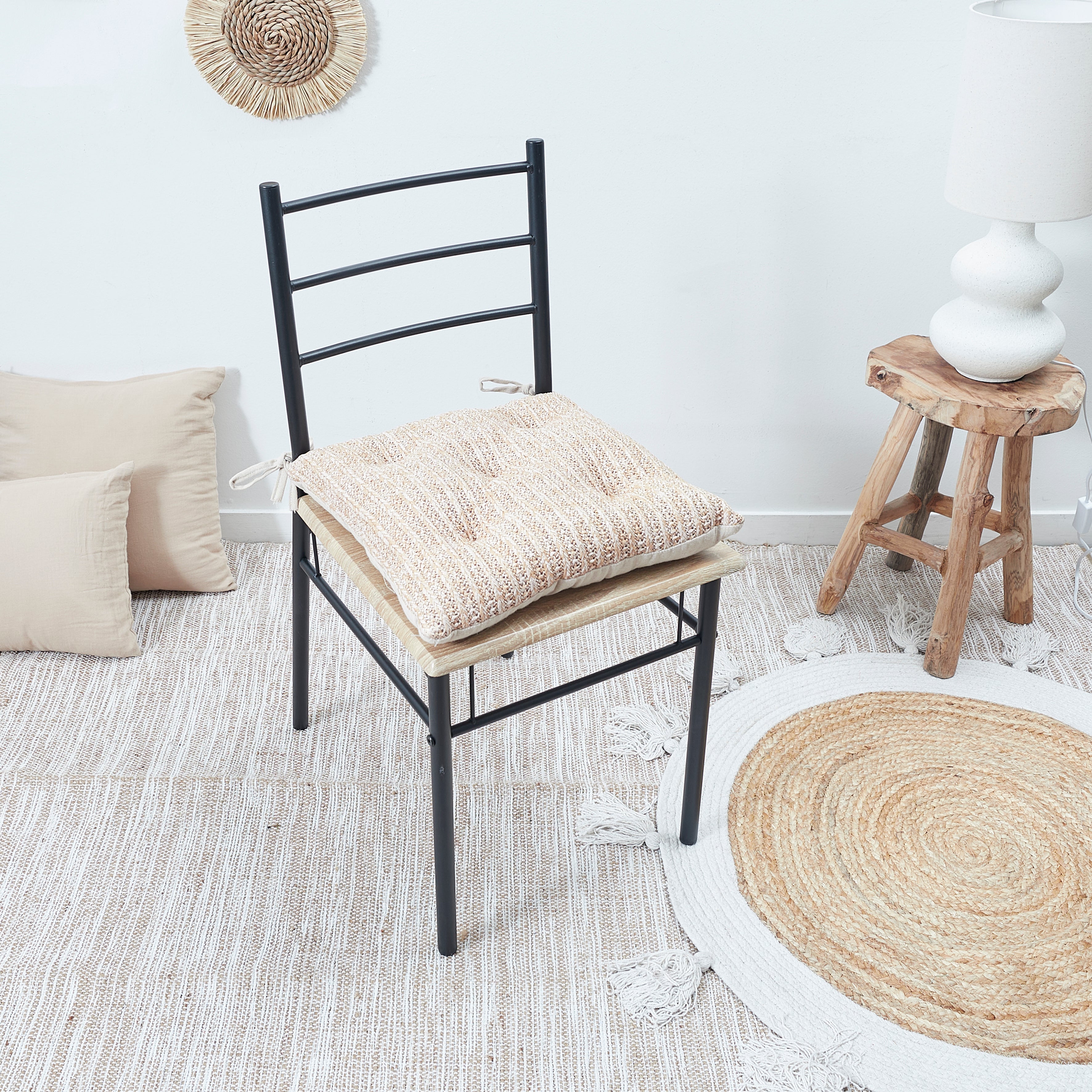 GALETTE DE CHAISE REVERSIBLE 40X40CM