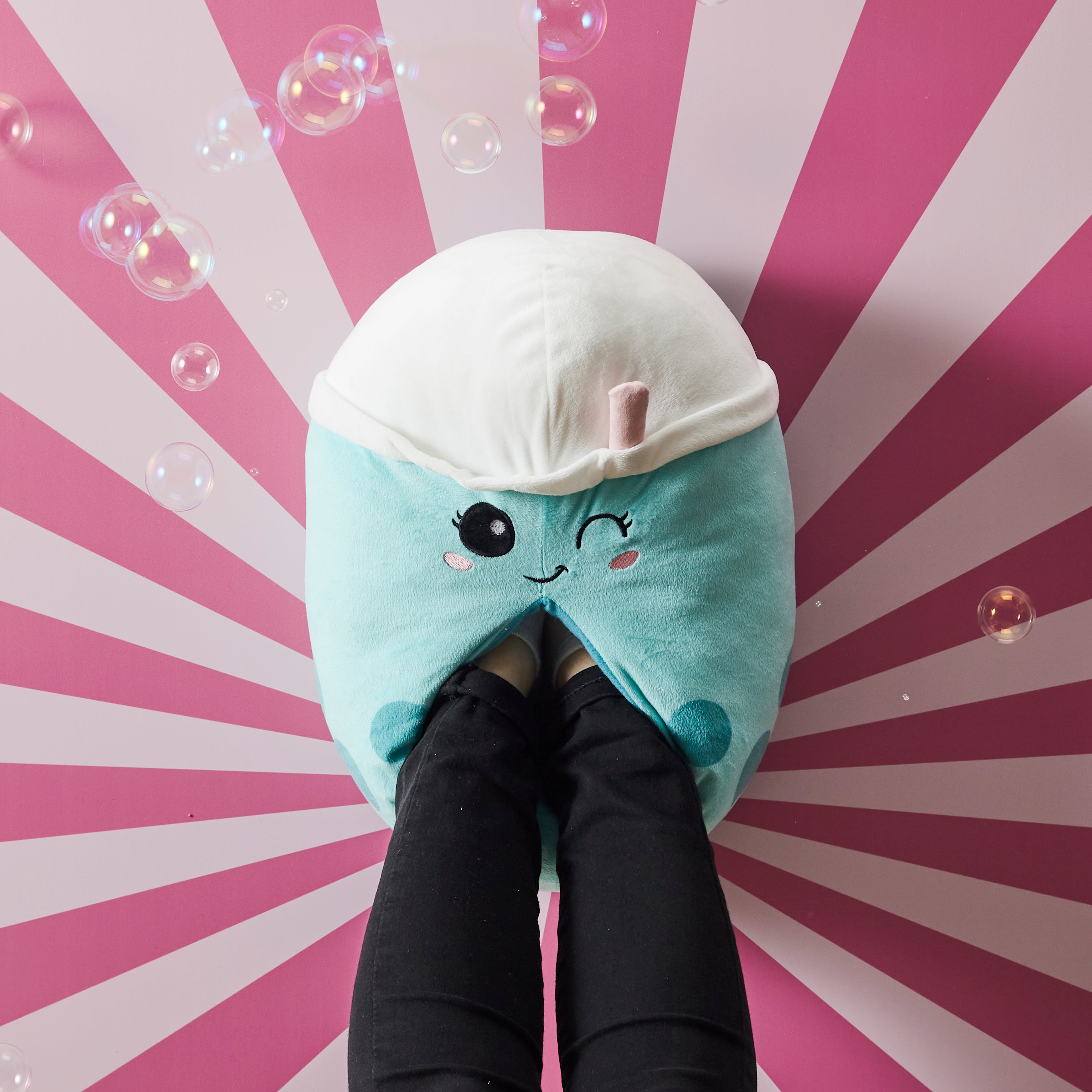CHAUSSONS DOUBLE KAWAII BLEU