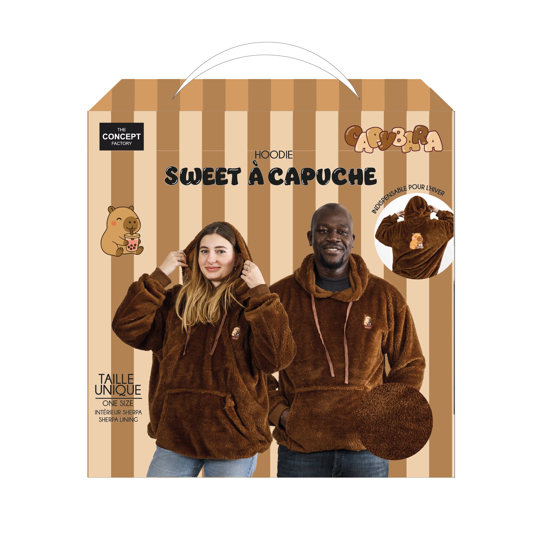 SWEAT A CAPUCHE INTERIEUR SHERPA CAPYBARA