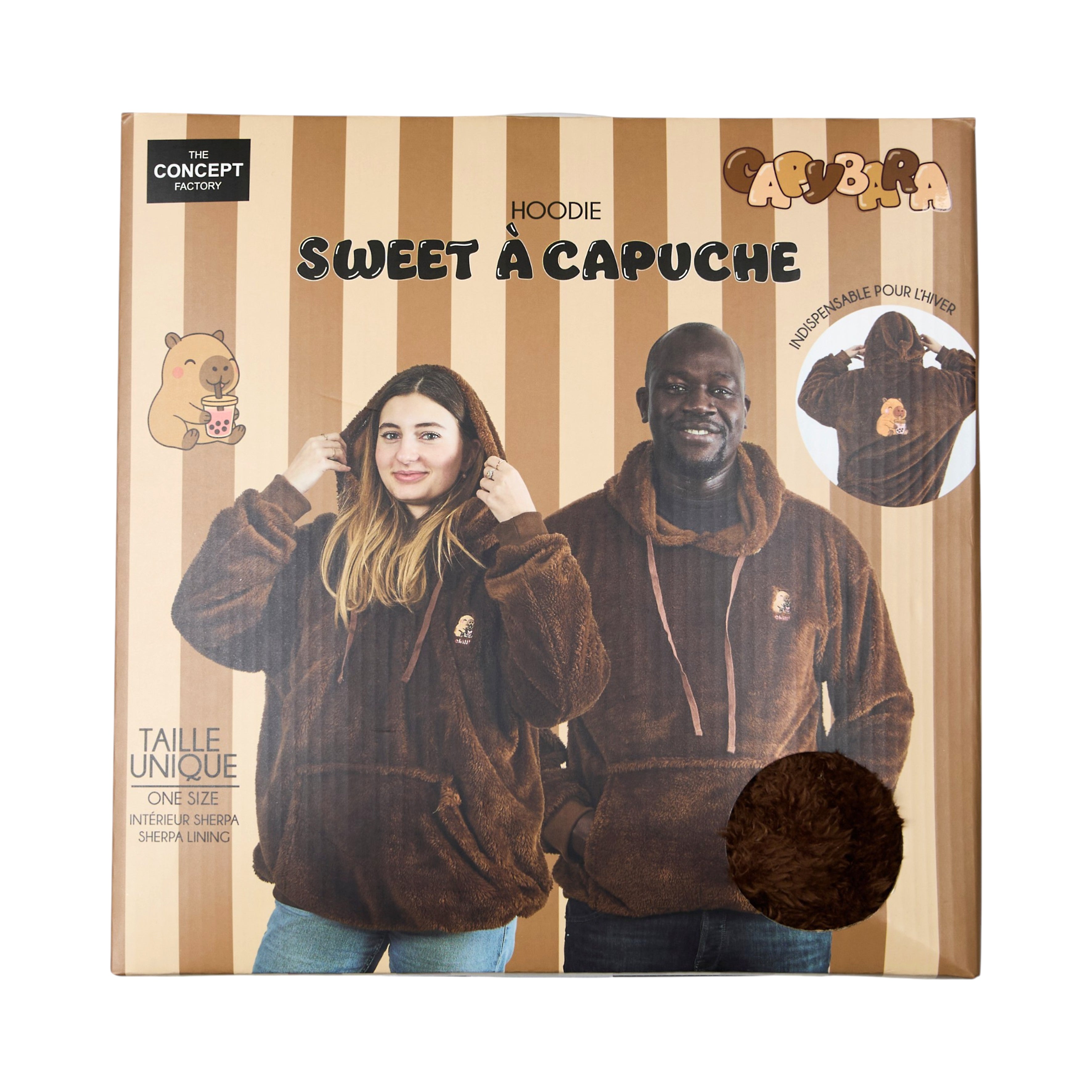 SWEAT A CAPUCHE INTERIEUR SHERPA CAPYBARA