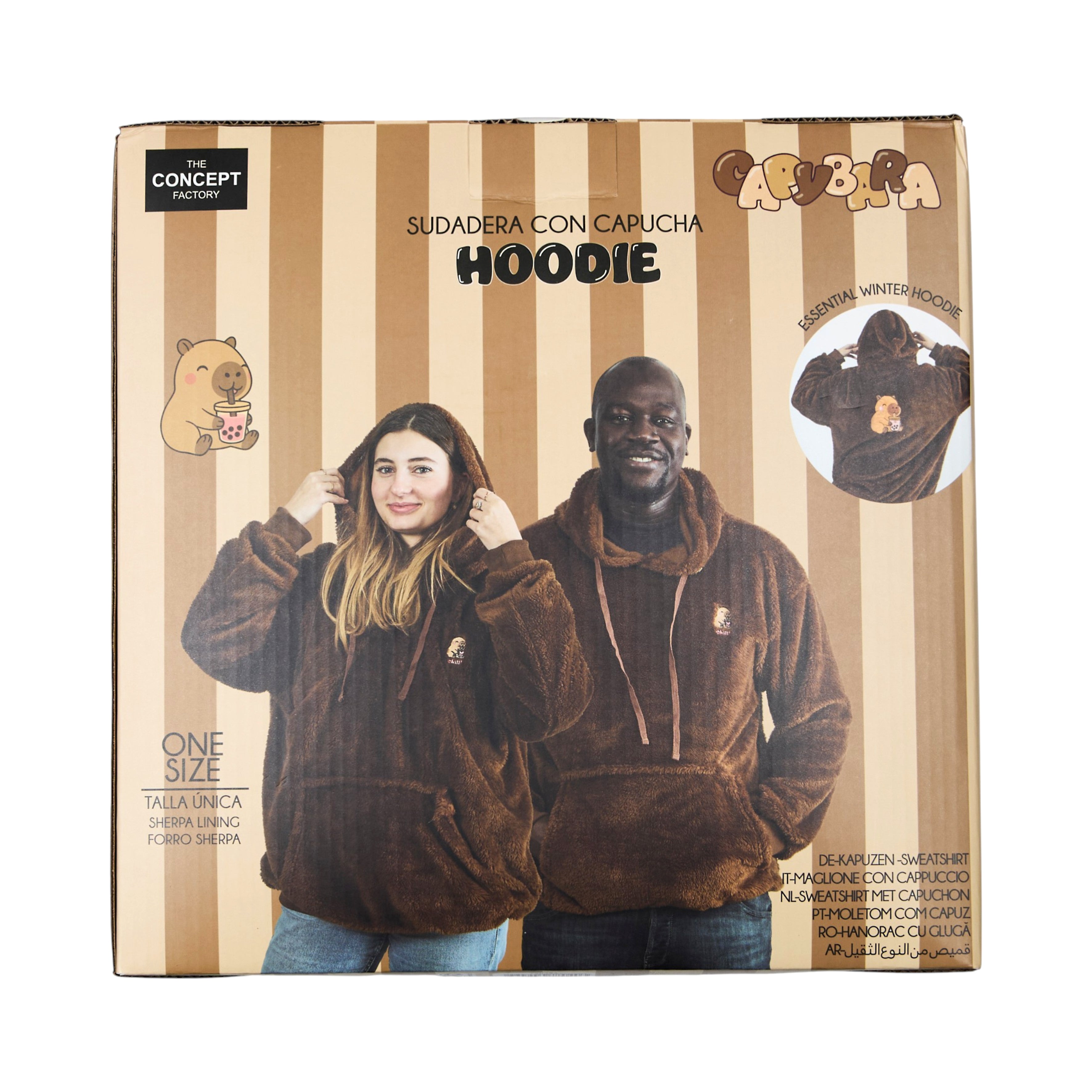 SWEAT A CAPUCHE INTERIEUR SHERPA CAPYBARA