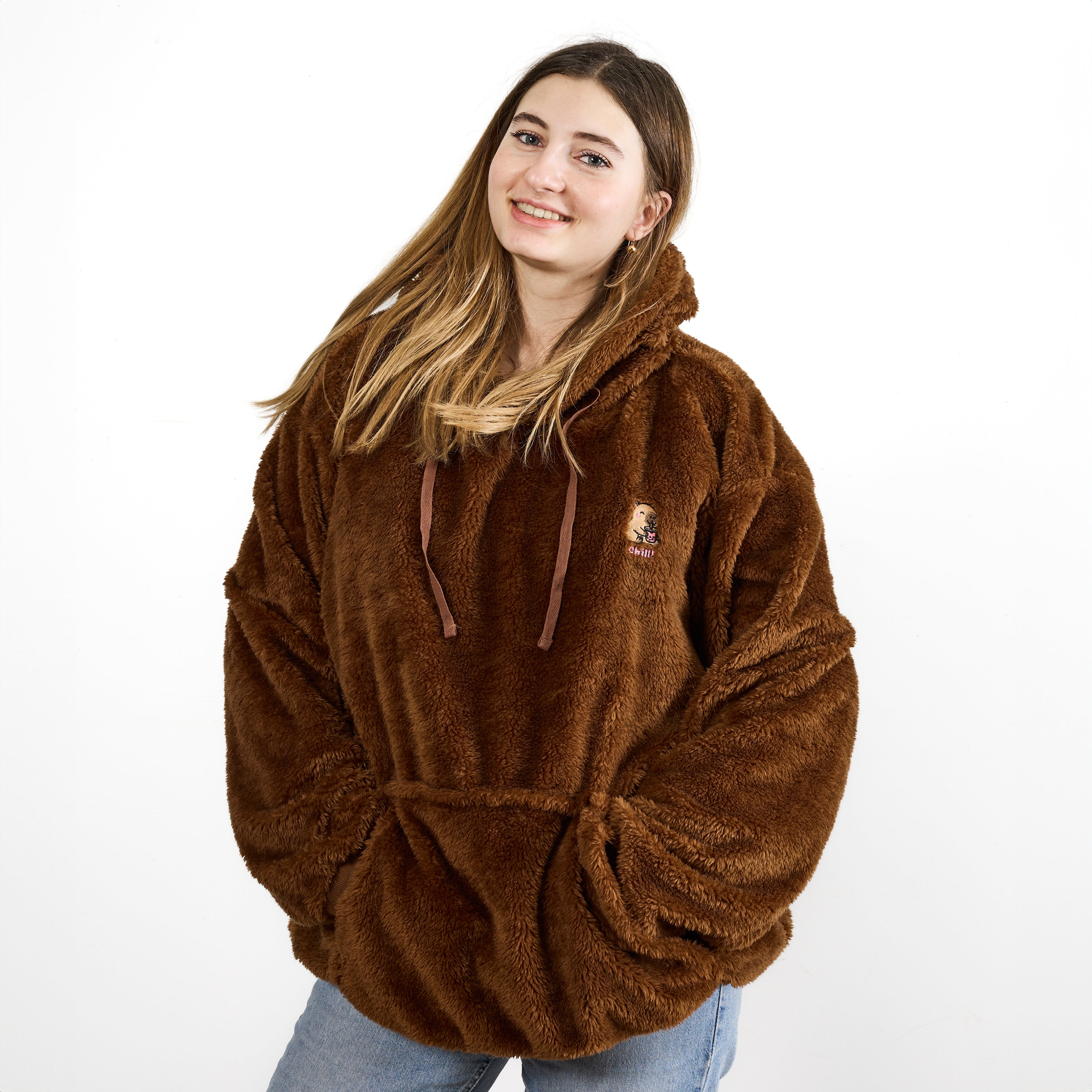 SWEAT A CAPUCHE INTERIEUR SHERPA CAPYBARA