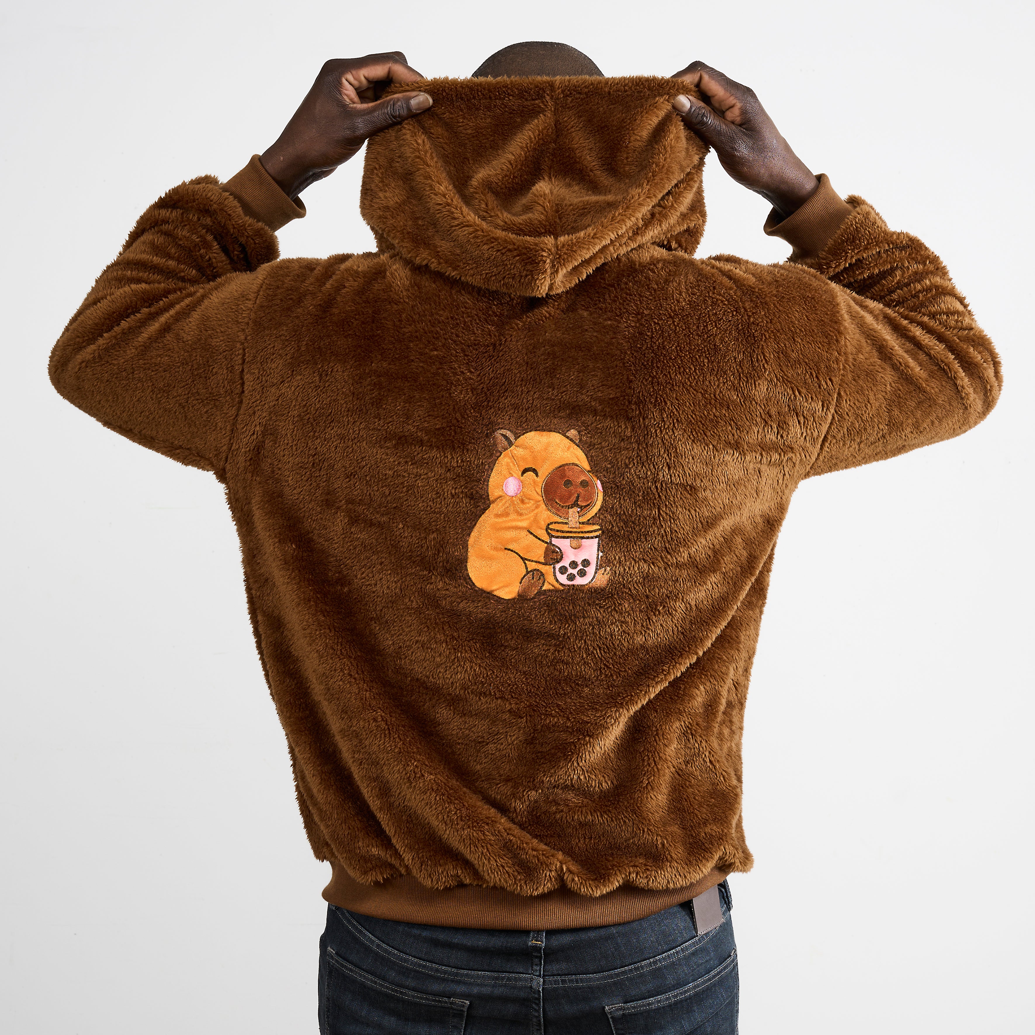 SWEAT A CAPUCHE INTERIEUR SHERPA CAPYBARA