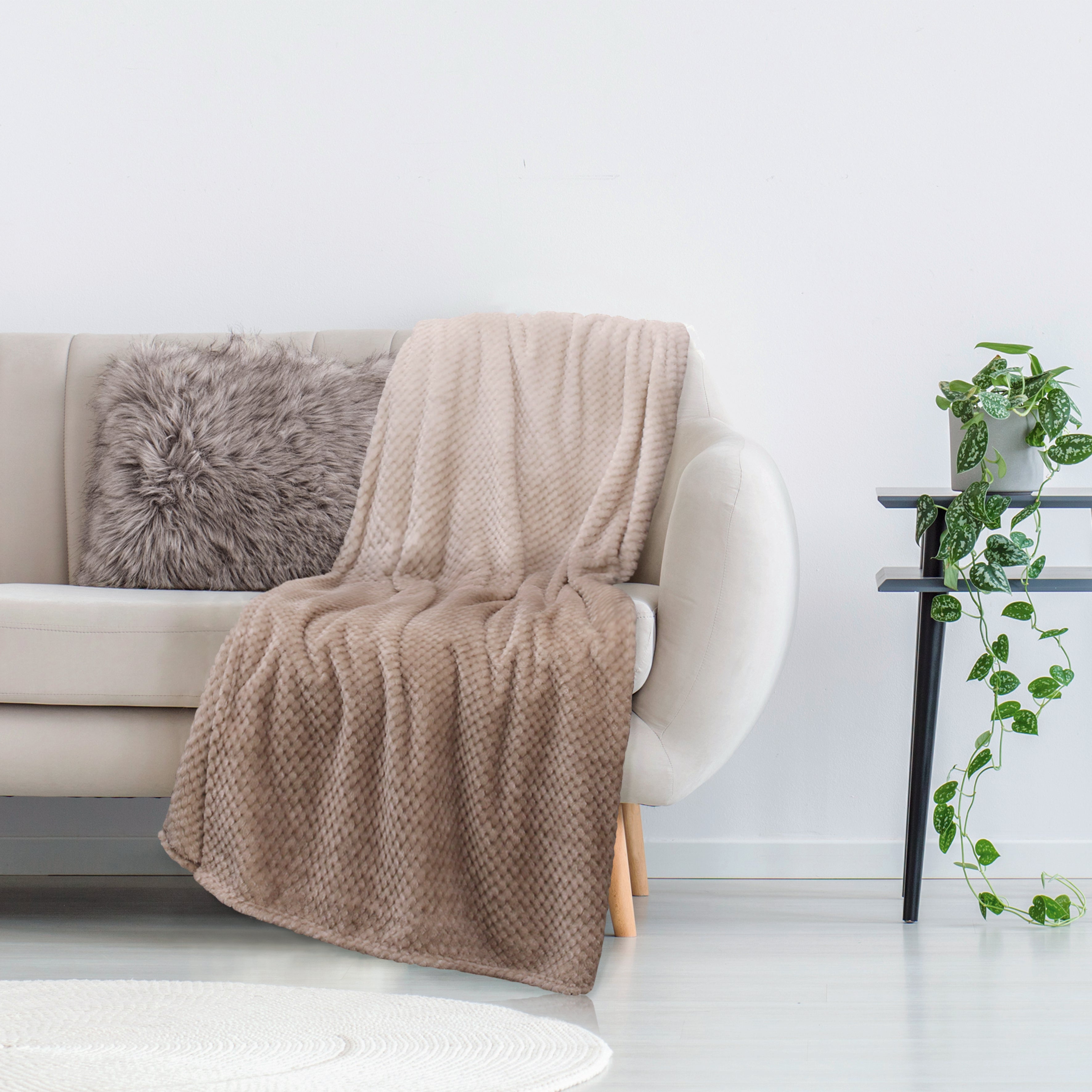 PLAID NID ABEILLE BEIGE XXL 150X200CM