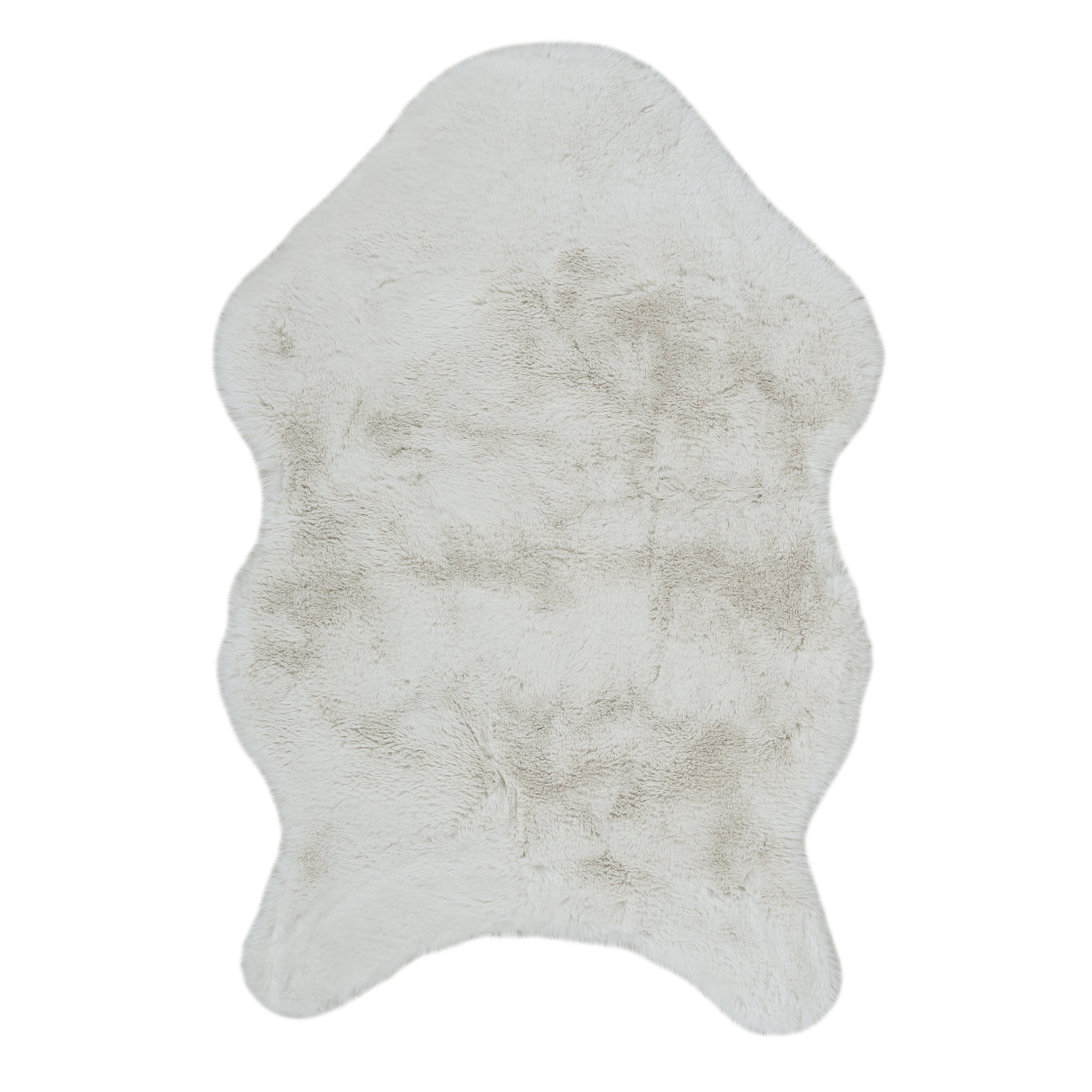 TAPIS IMITATION FOURRURE POIL FIN ECRU 60X90CM
