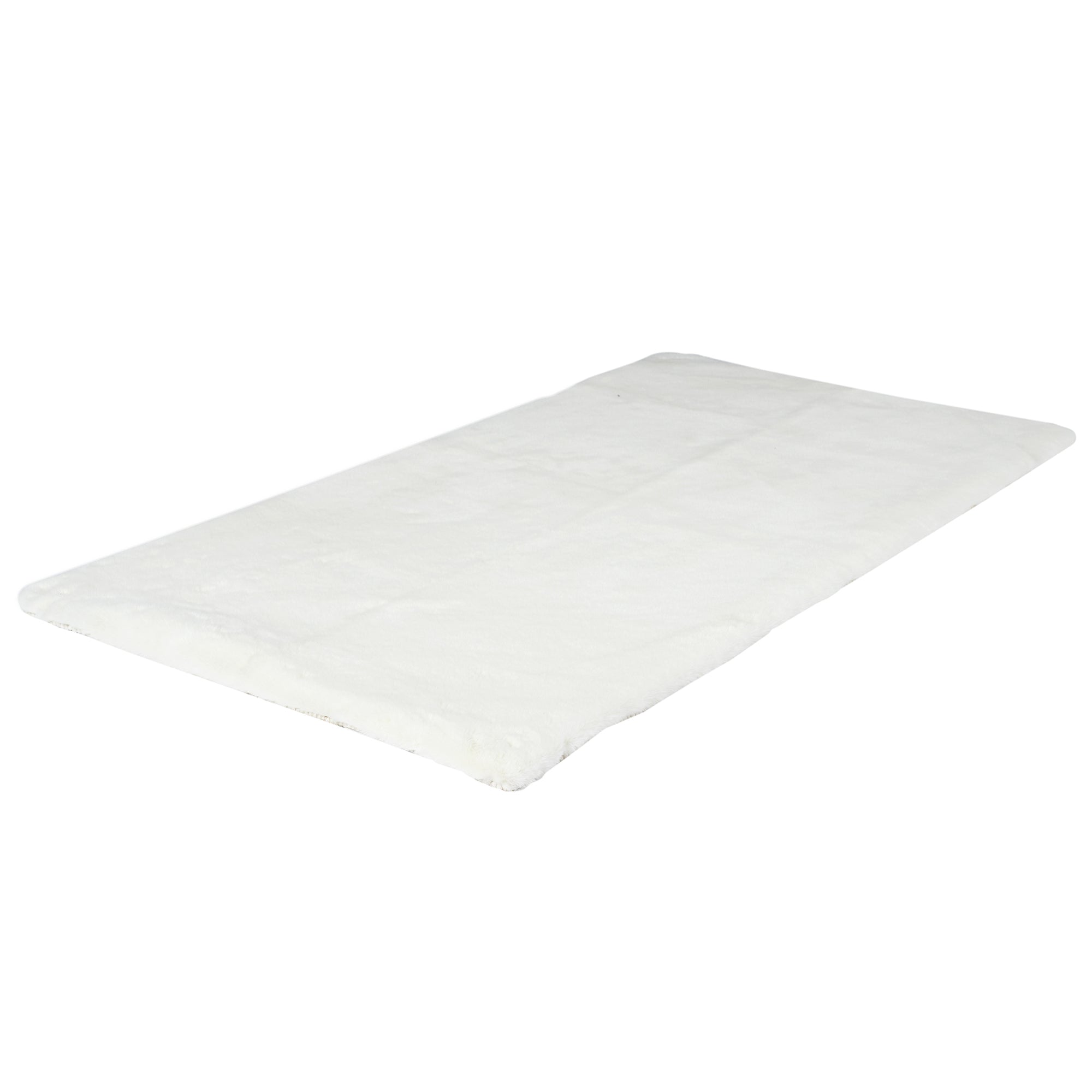 TAPIS IMITATION FOURRURE FIN ECRU 110X60CM