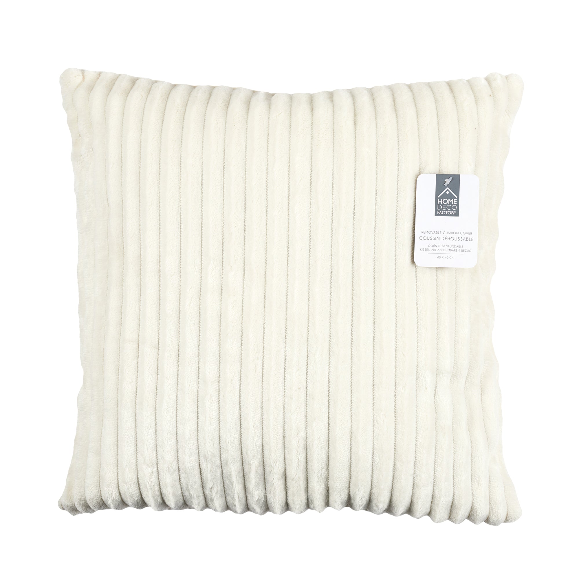 COUSSIN FLANELLE ECRU GROSSE COTE 40X40CM