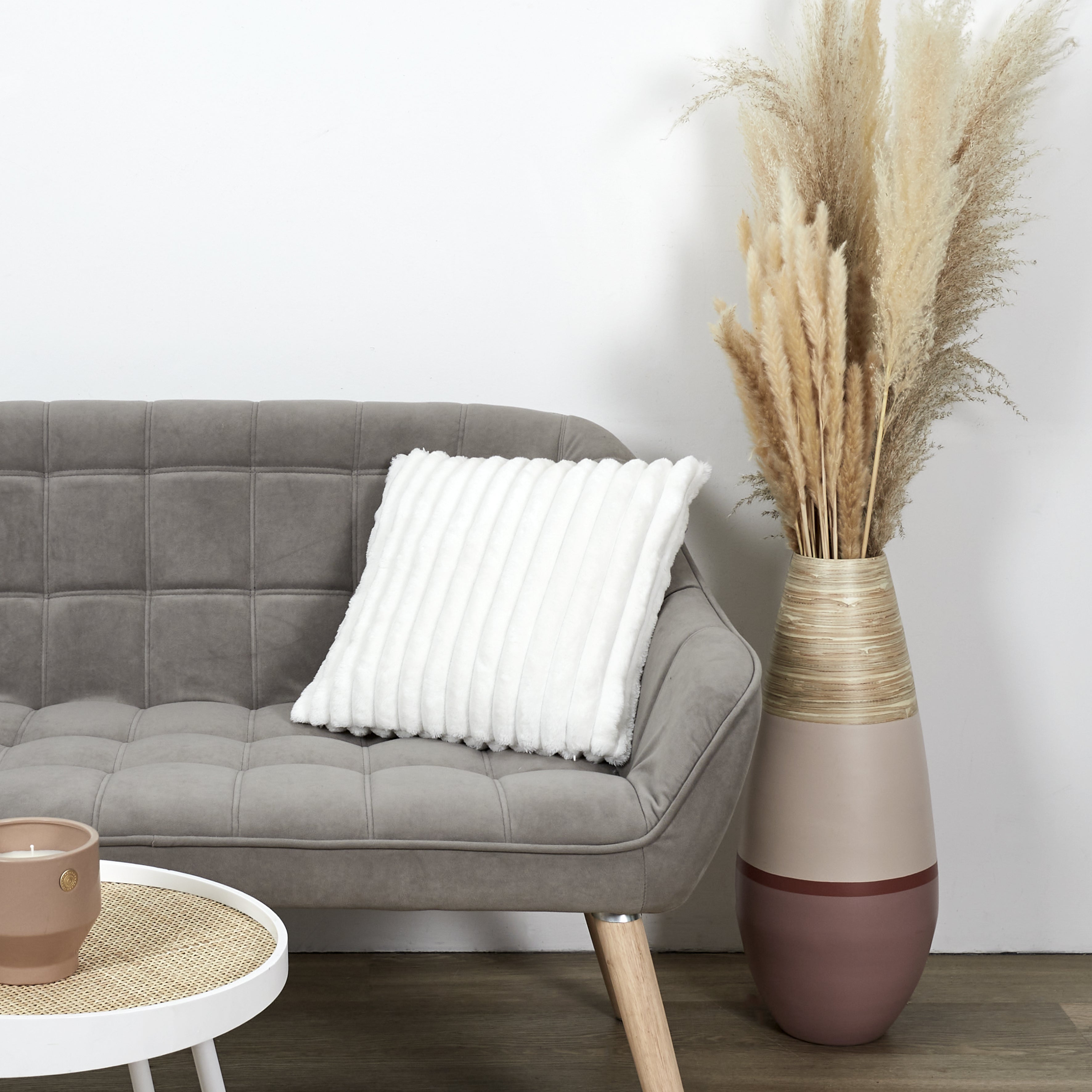 COUSSIN FLANELLE ECRU GROSSE COTE 40X40CM