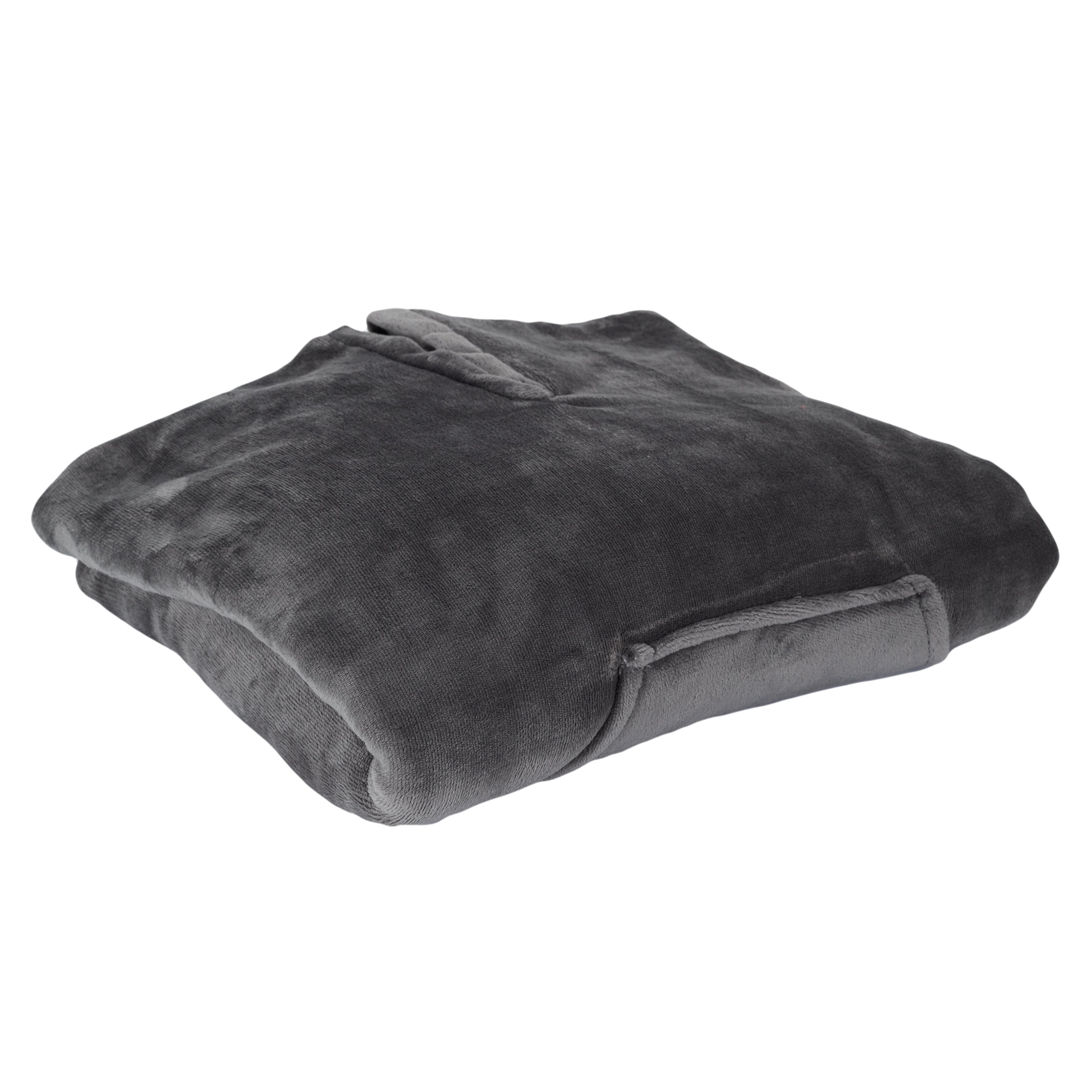 PLAID PONCHO GRIS