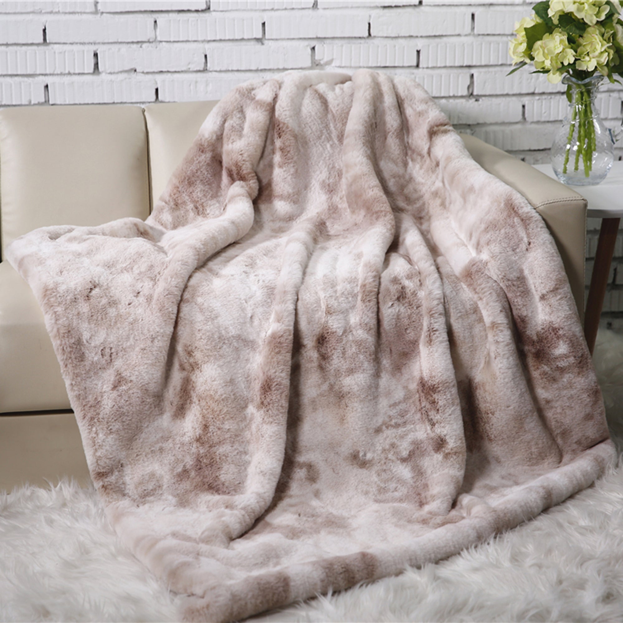 PLAID IMIT FOURRURE OPULENCE MARRON 140X200CM