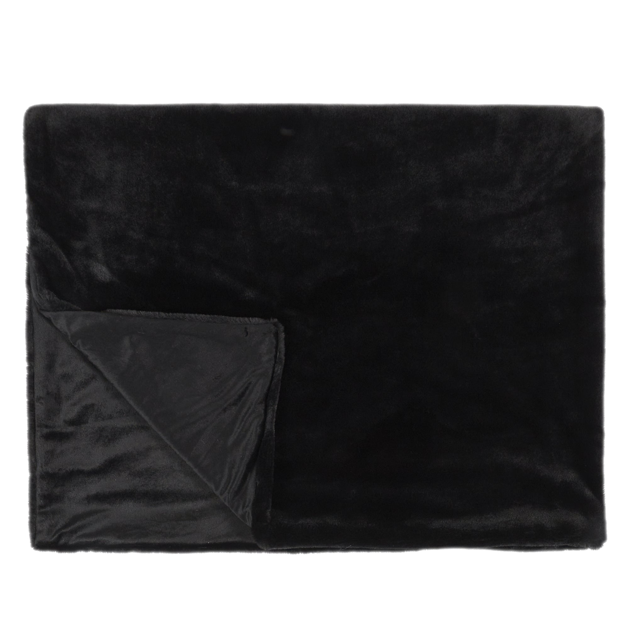 PLAID IMIT FOURRURE OPULENCE NOIR 120X150CM