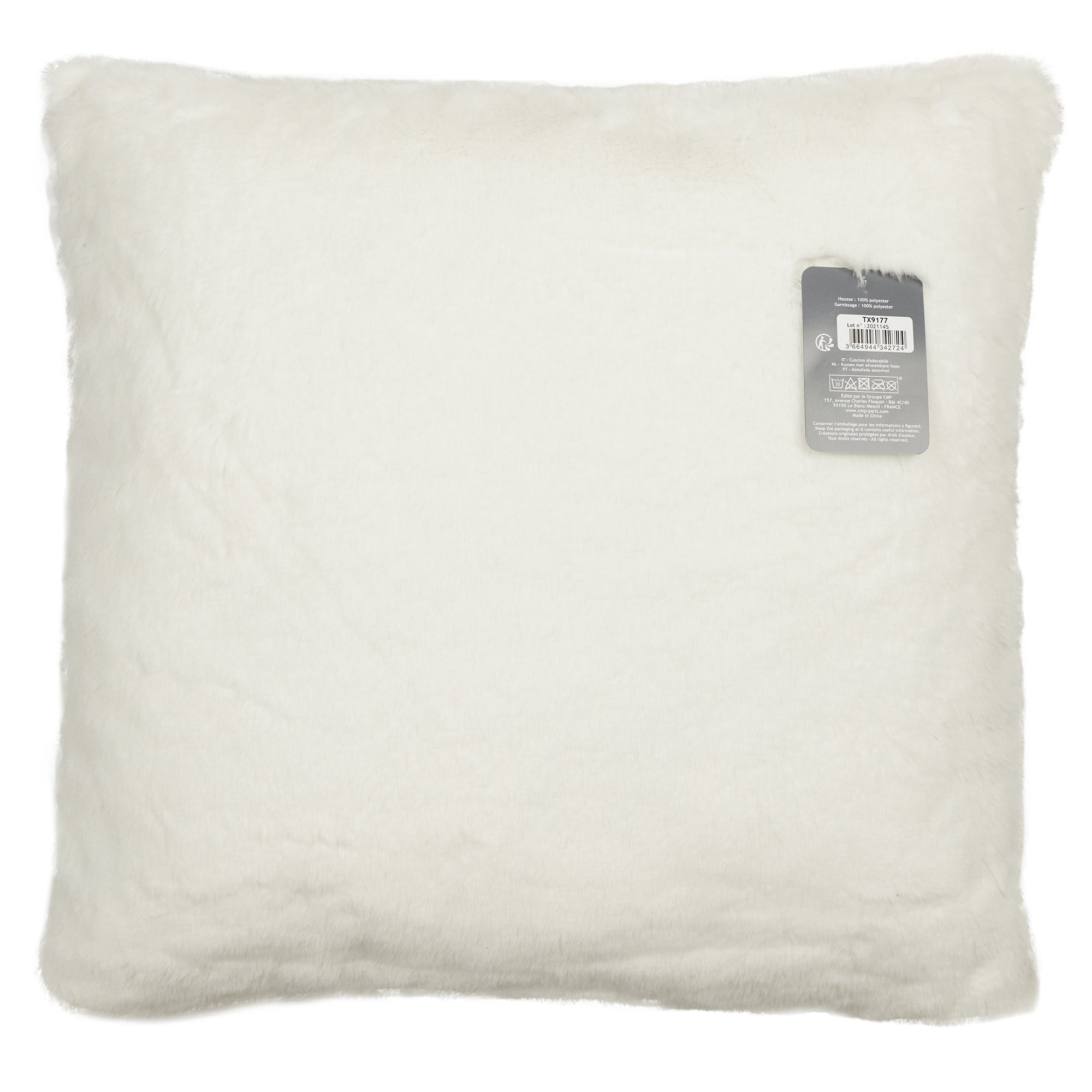 COUSSIN IMIT FOURRURE OPULENCE ECRU 40X40CM