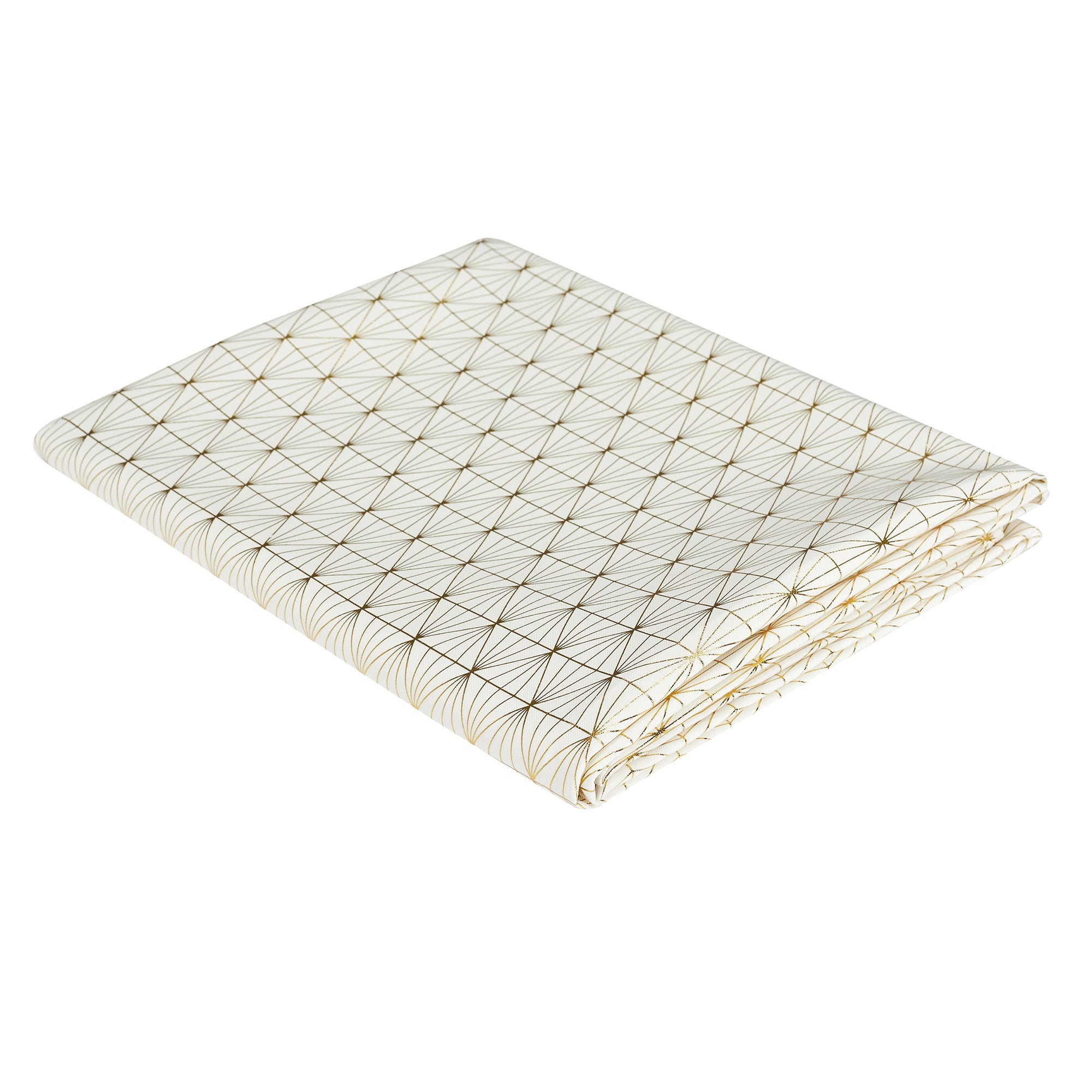 NAPPE MOTIF GEOMETRIQUE DORE 140X250CM
