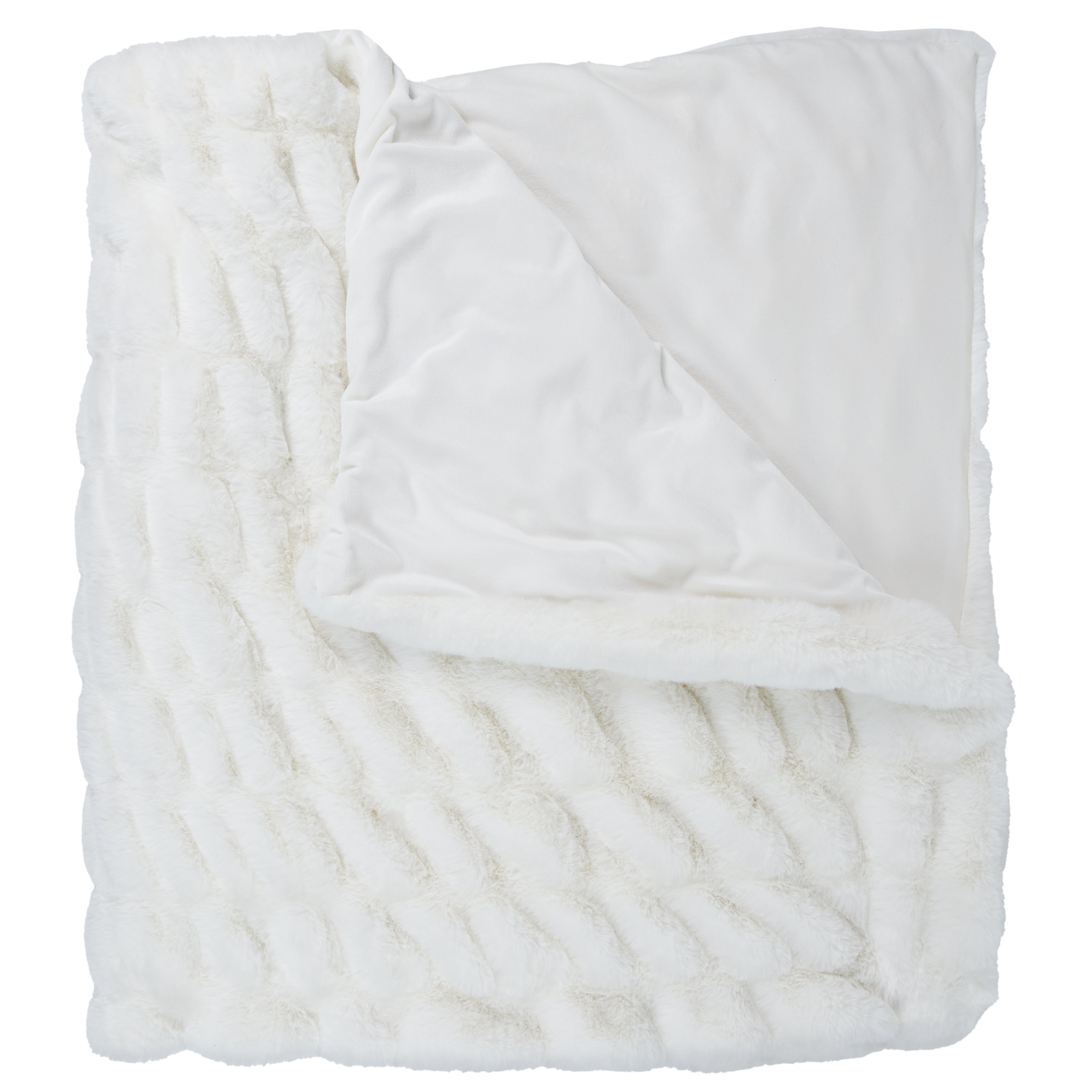 PLAID IMT FOURRURE LUXURY BLANC 140X200CM