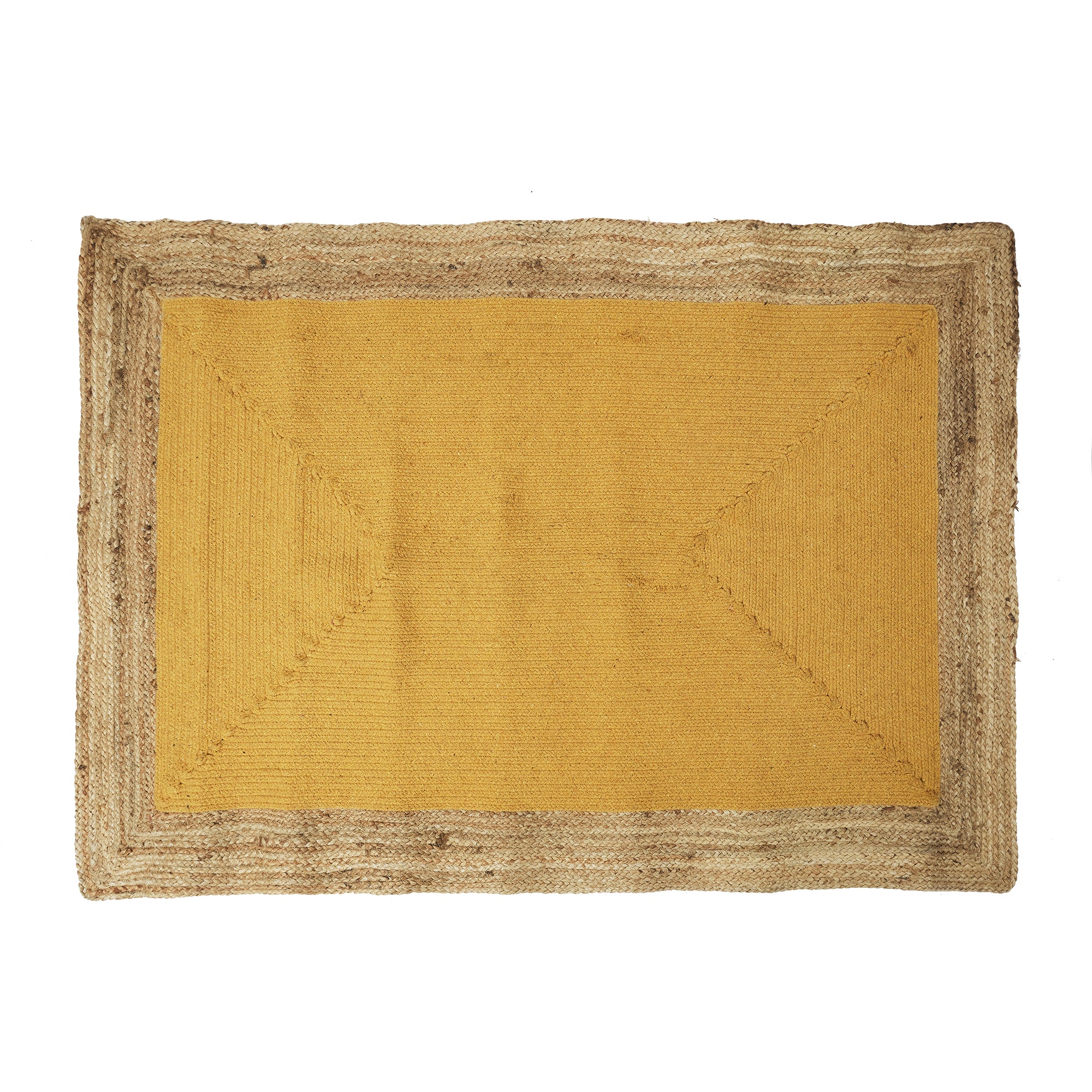 TAPIS JUTE COTON MOUTARDE 120X170CM
