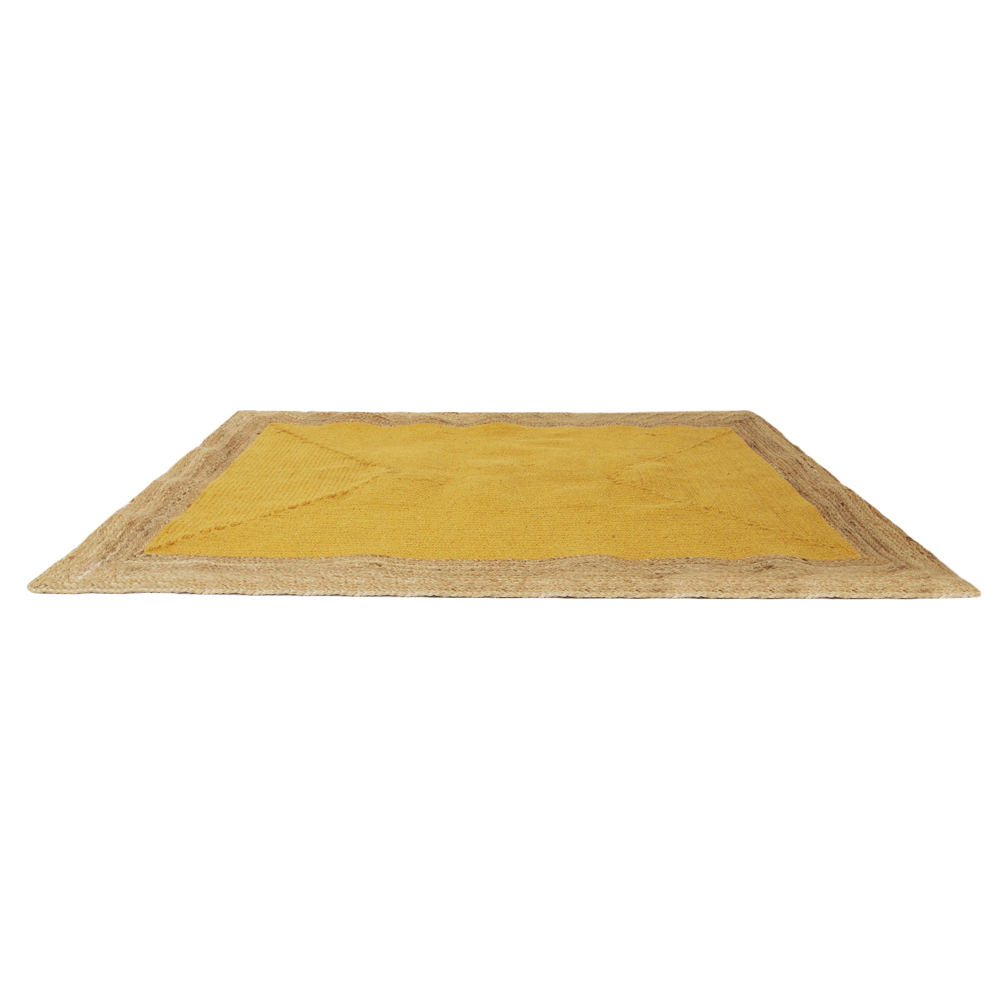 TAPIS JUTE COTON MOUTARDE 120X170CM