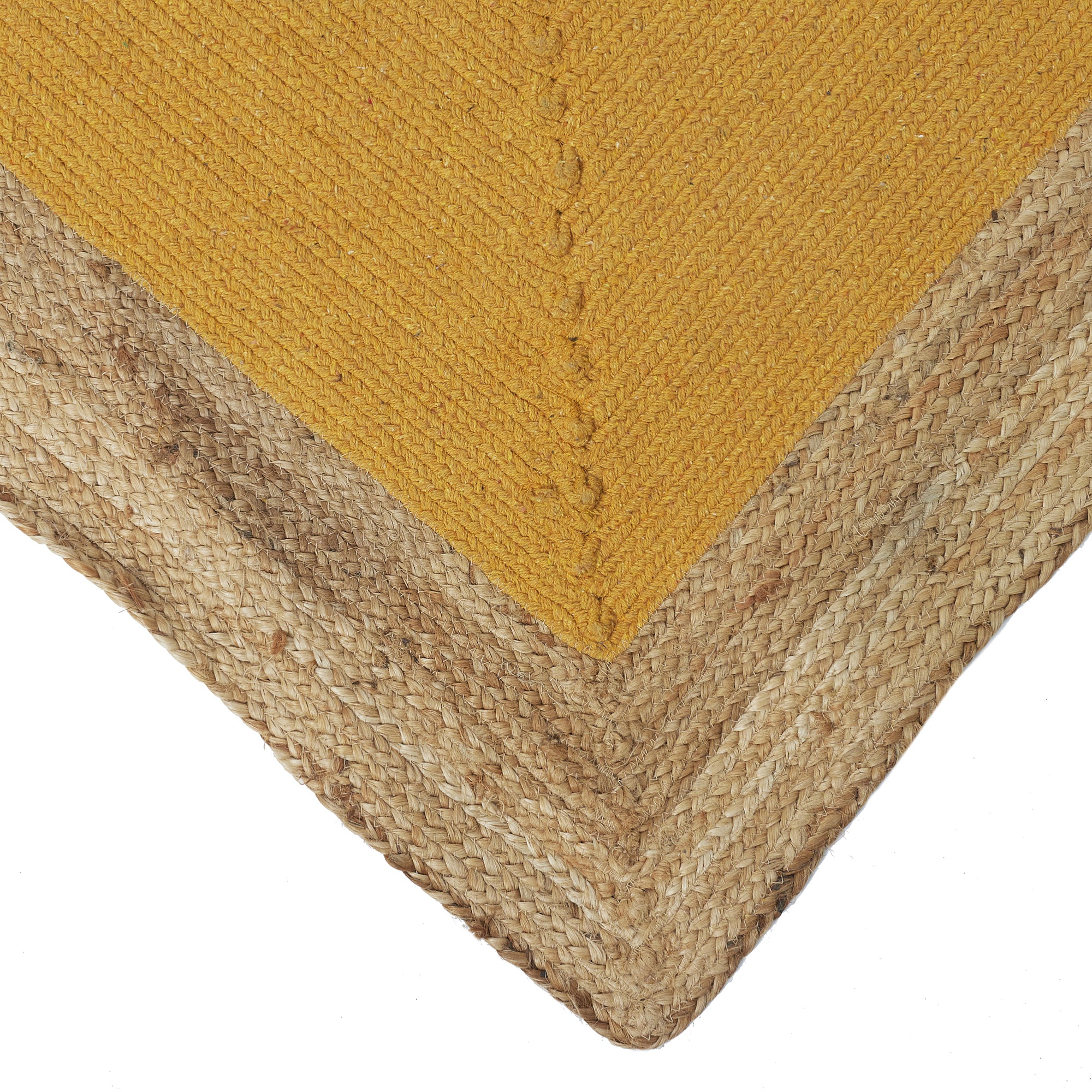 TAPIS JUTE COTON MOUTARDE 120X170CM