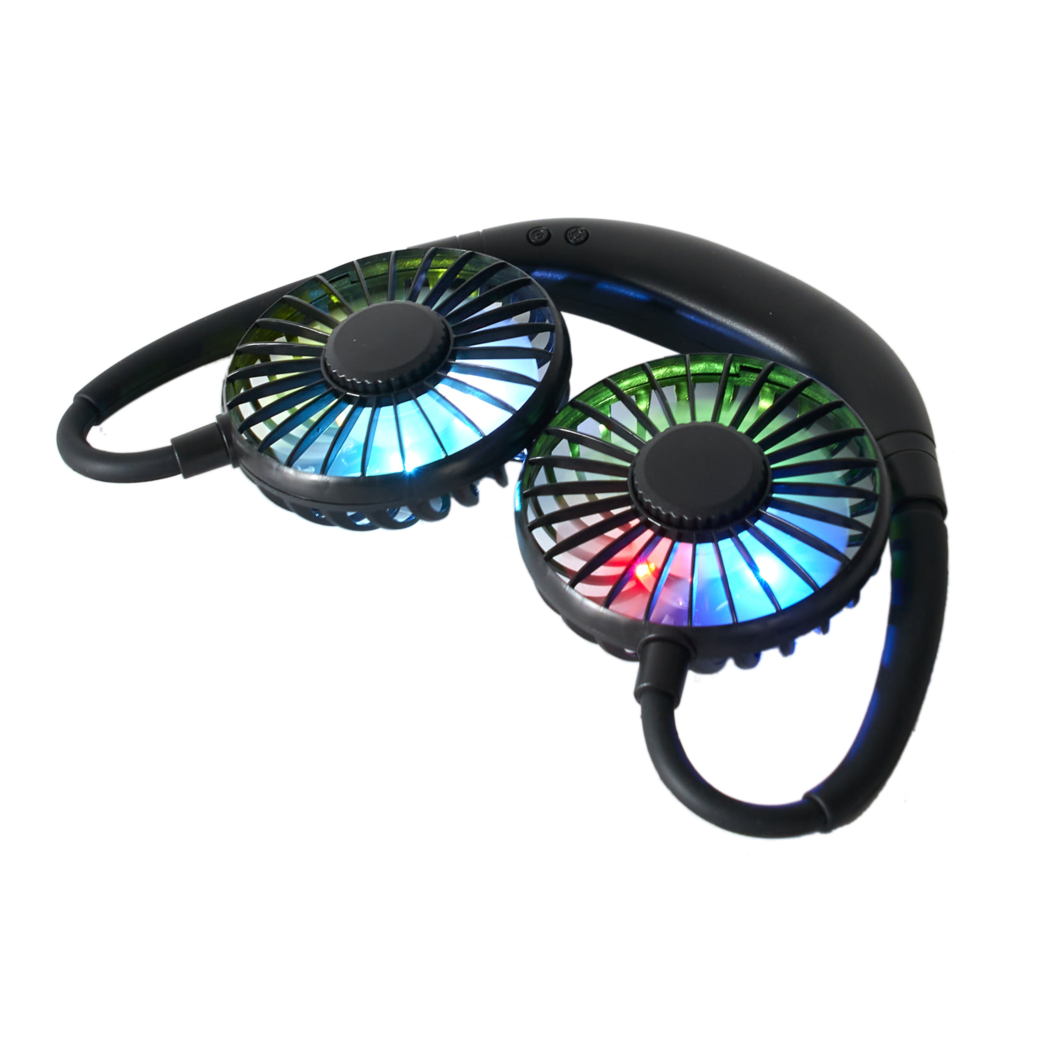 VENTILATEUR RECHARGEABLE TOUR DE COU LUMINEUX