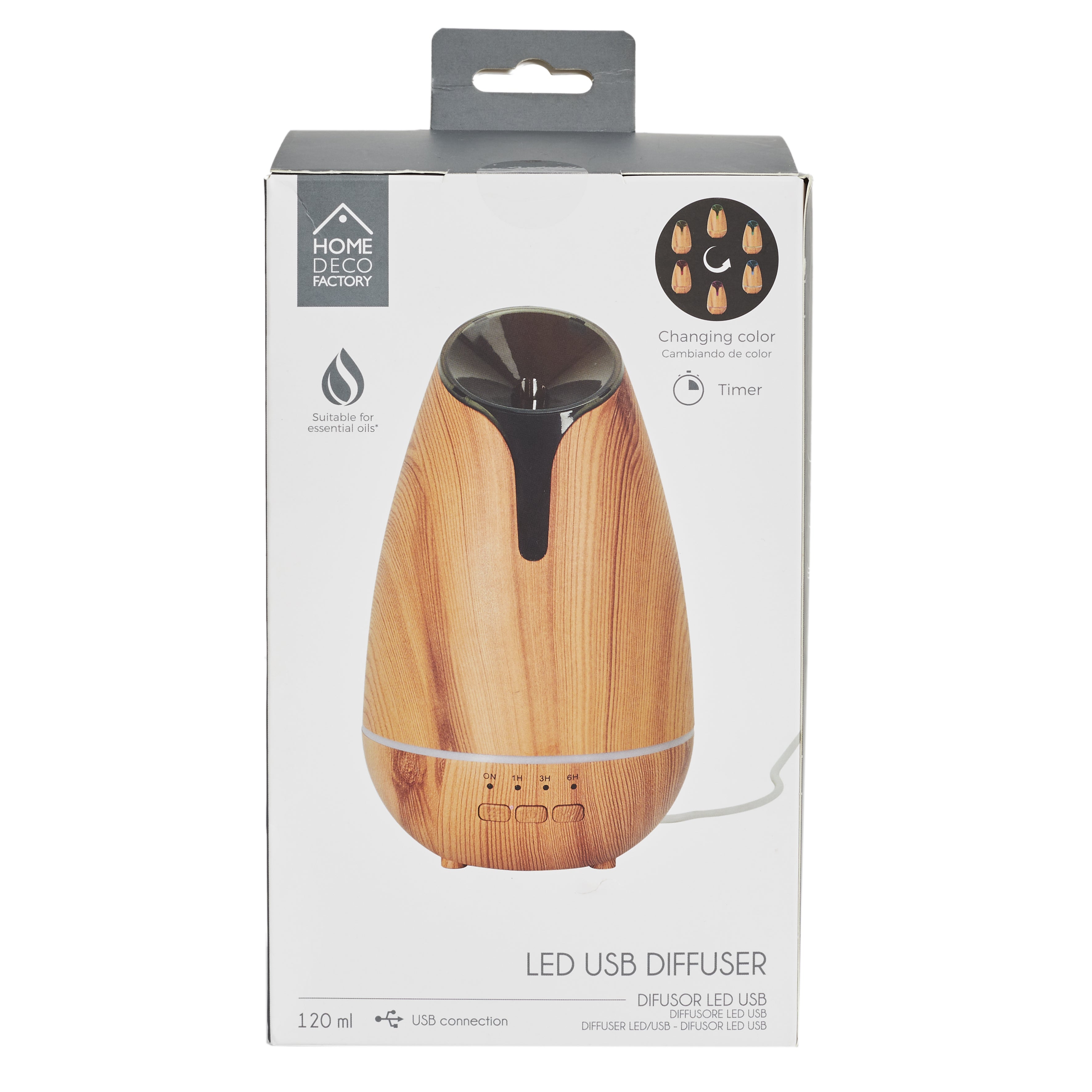 DIFFUSEUR IMPRESSION BOIS USB 120ML