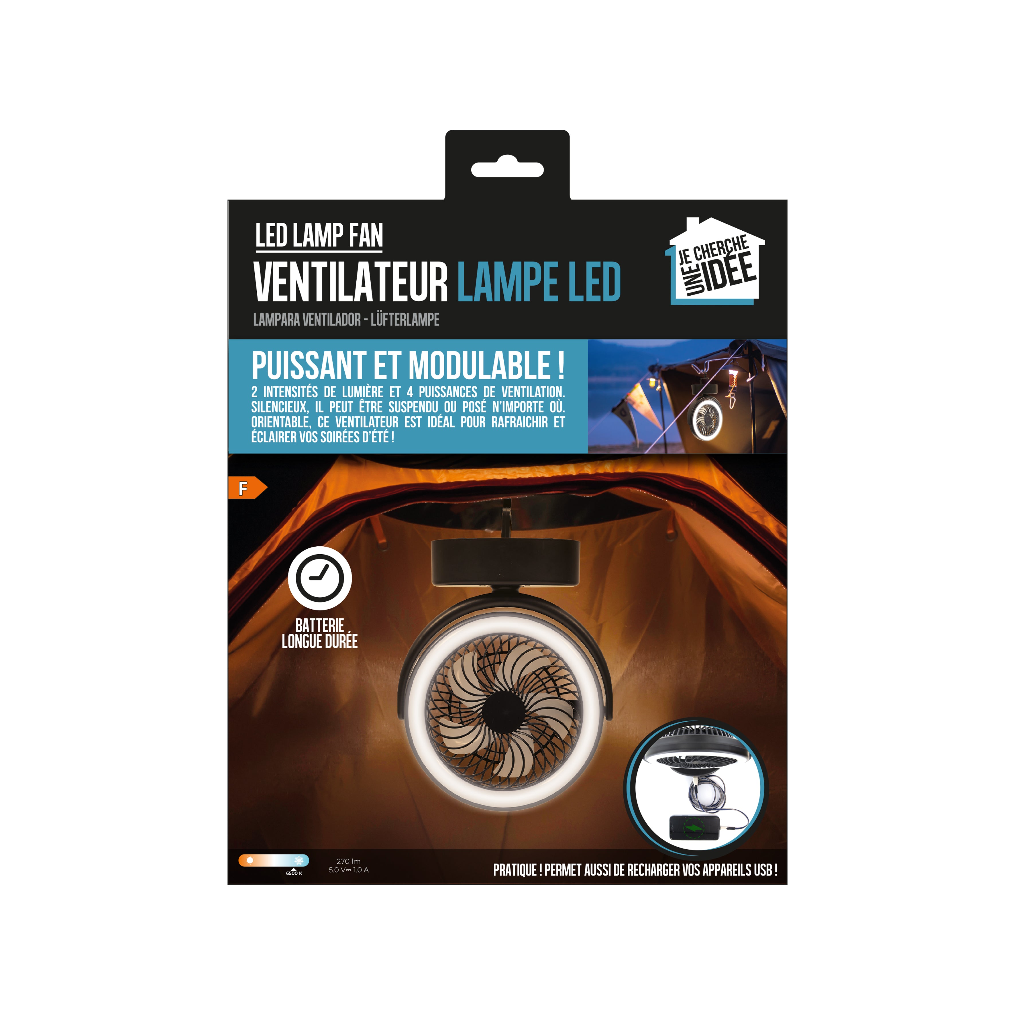 VENTILATEUR LAMPE LED
